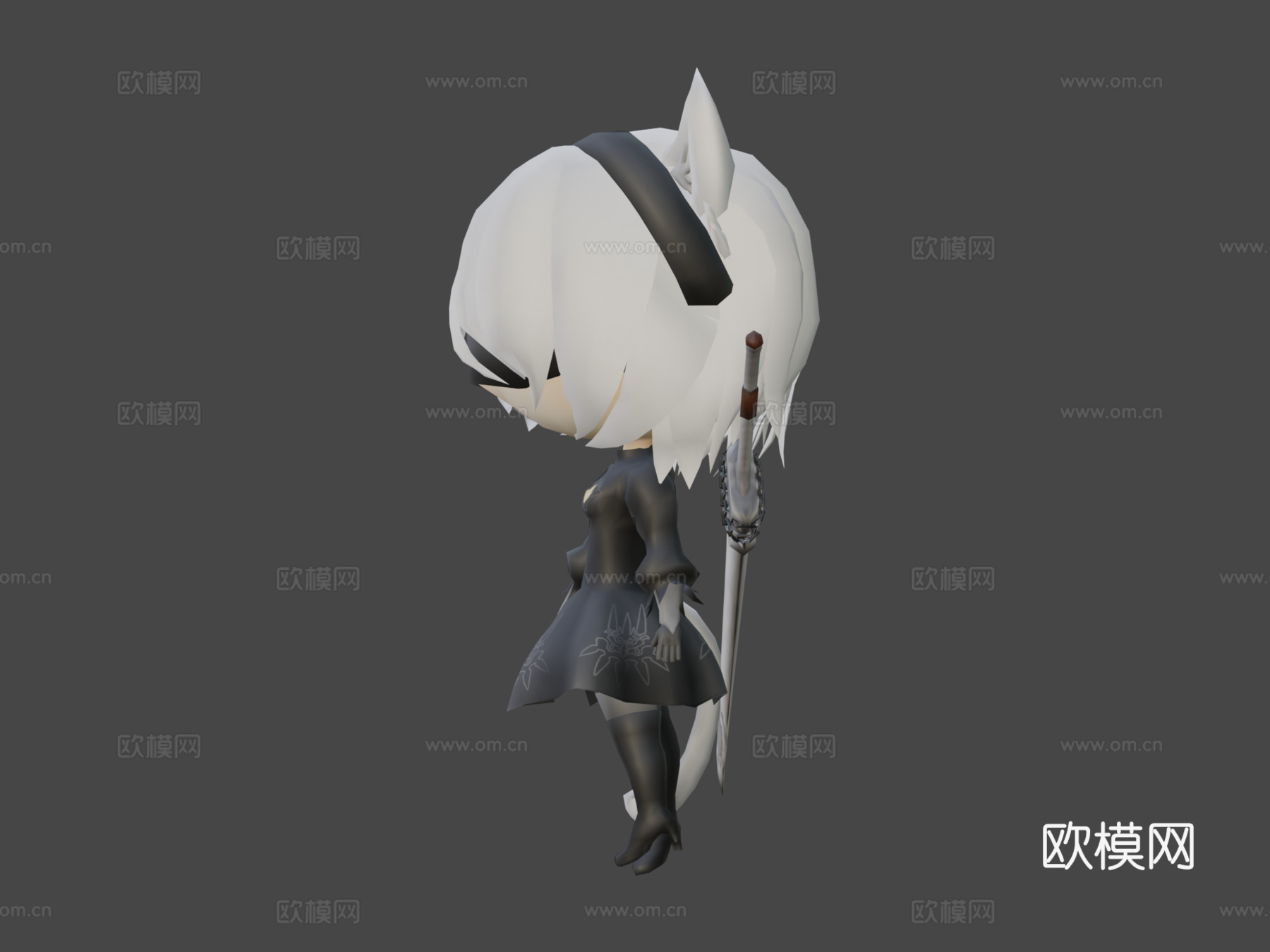猫娘尤尔哈2B3d模型