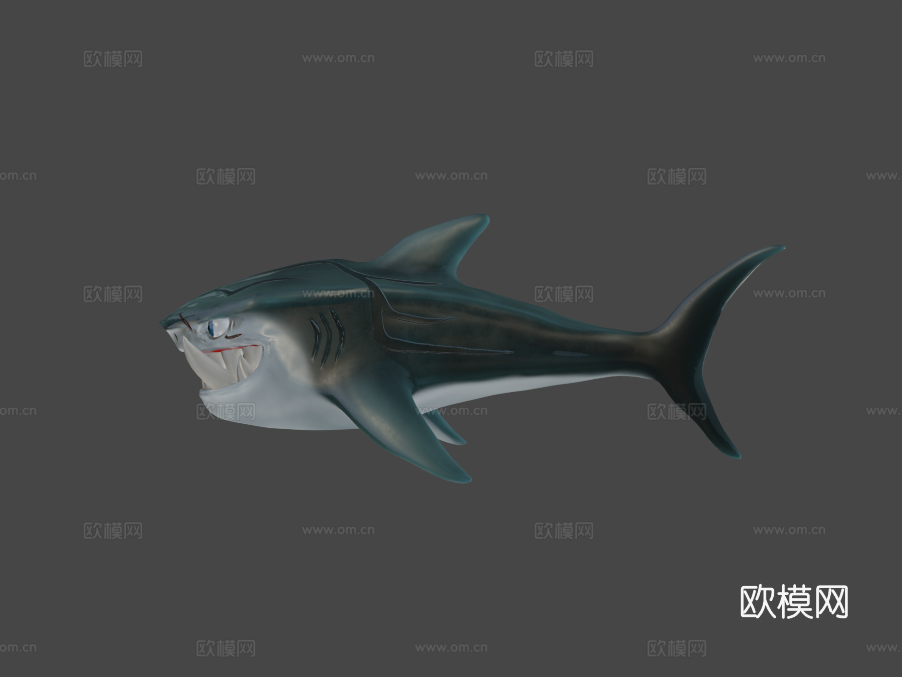 卡通鲨鱼3d模型