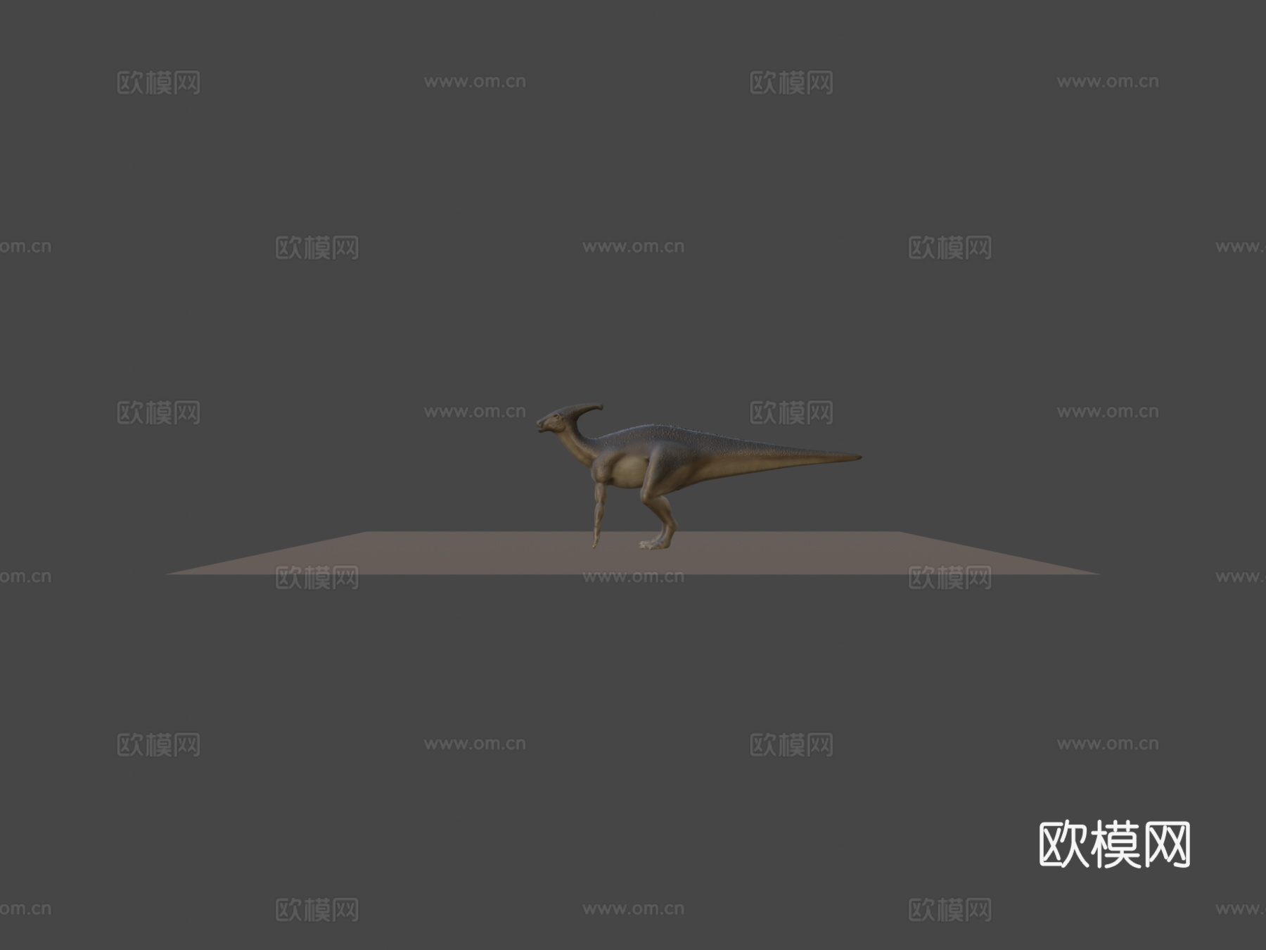 副栉龙行走循环3d模型