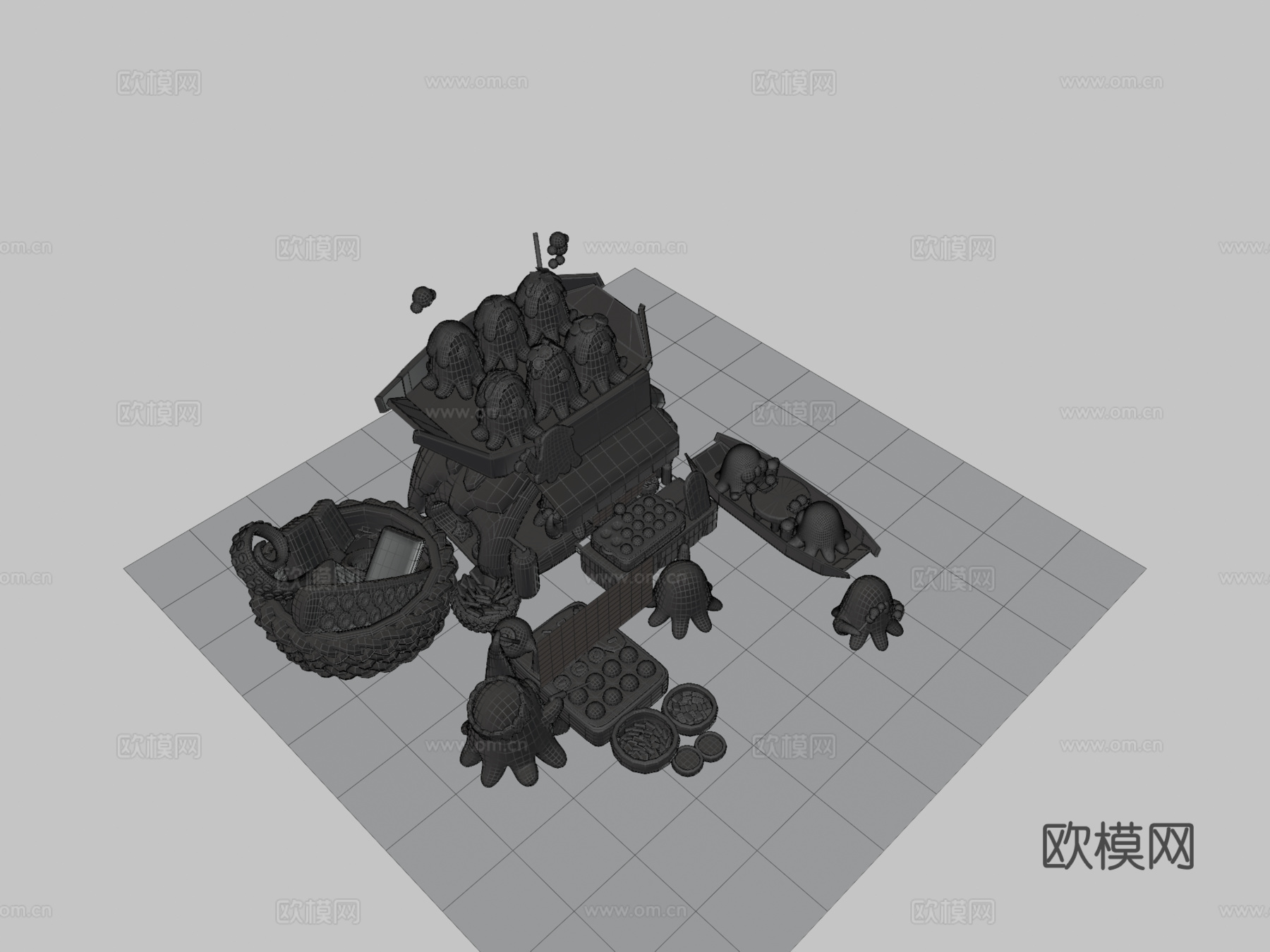 ?章鱼烧?3d模型3d模型