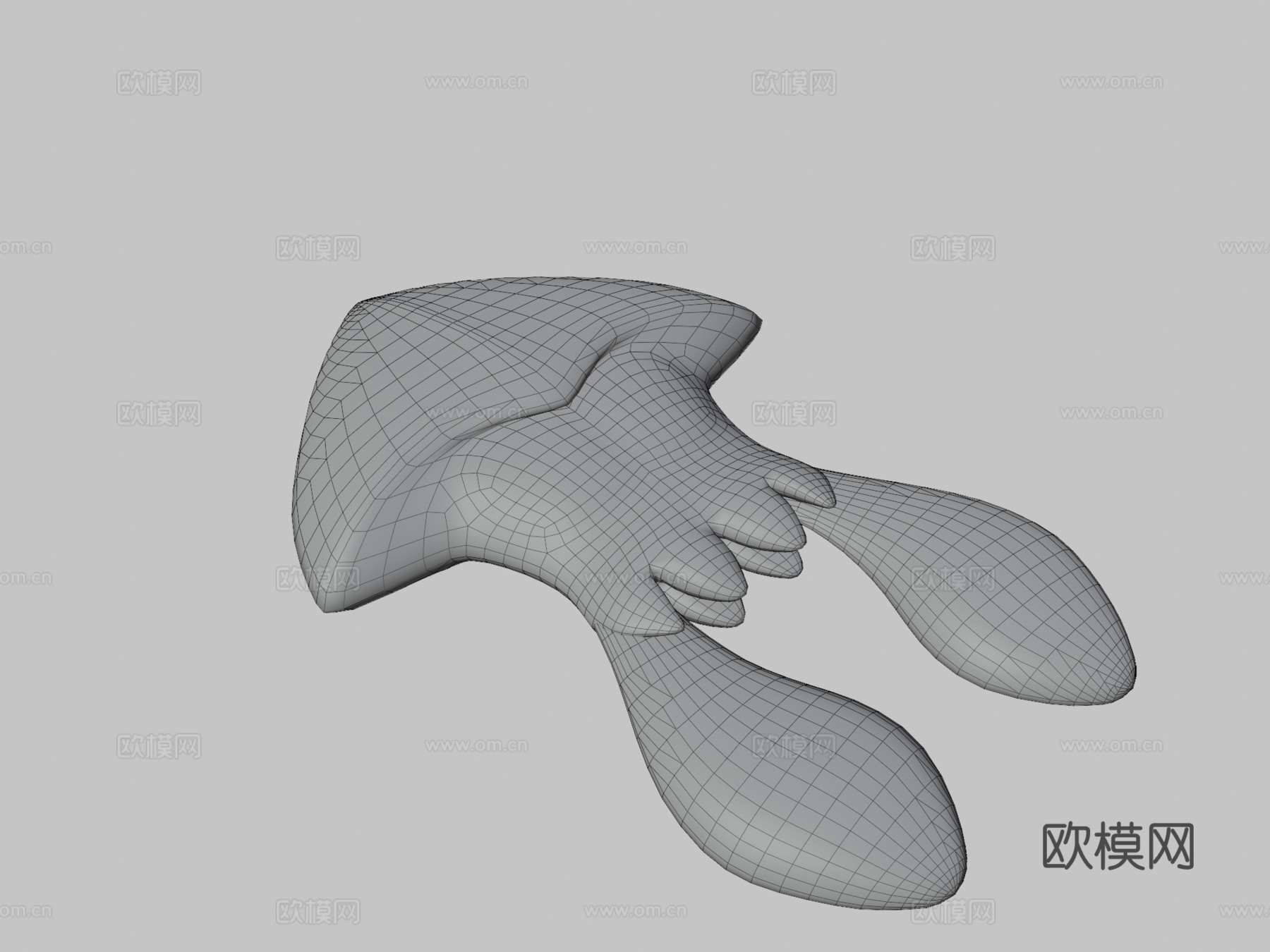 喷射乌贼3d模型