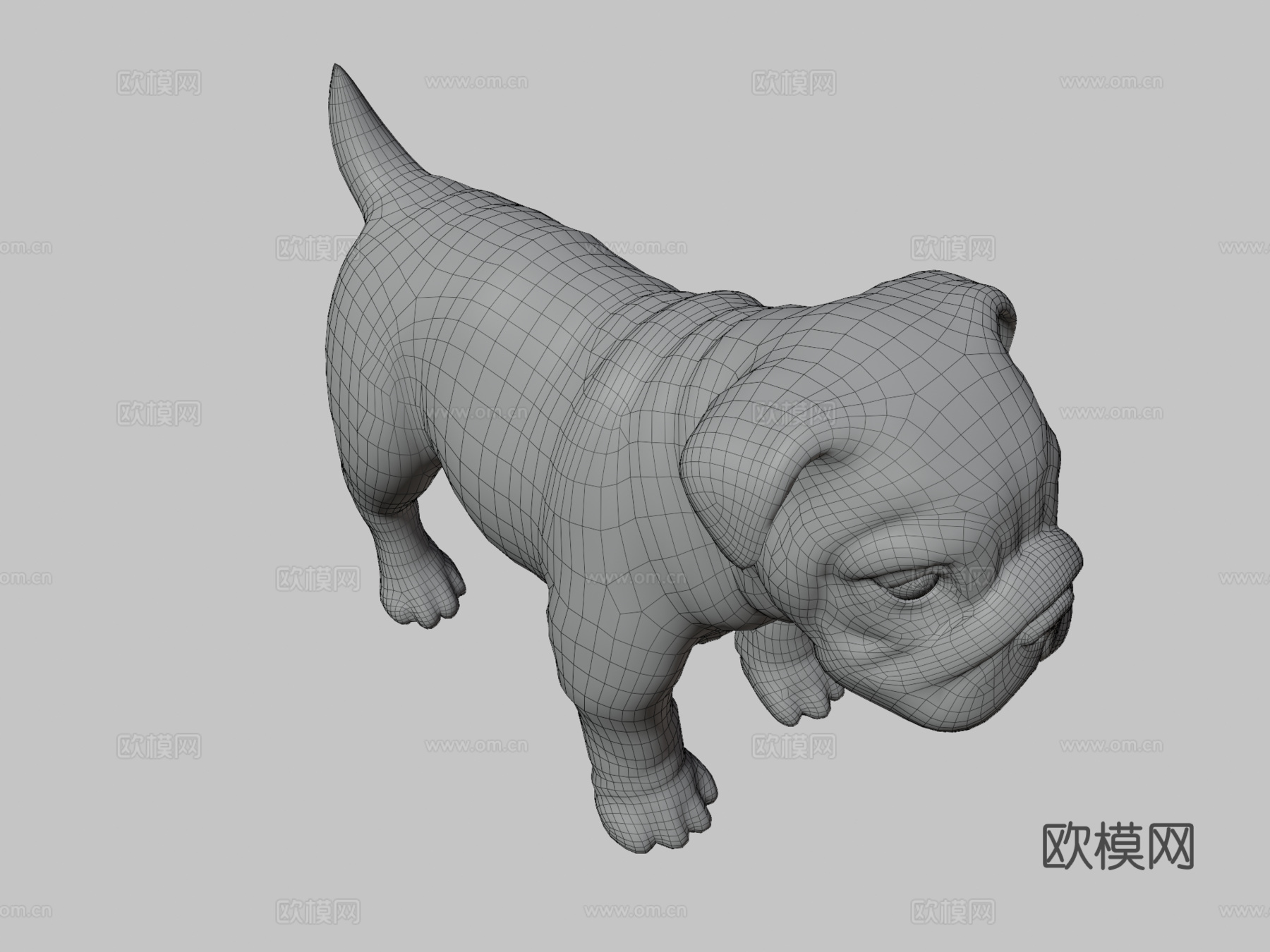 斗牛犬幼崽3d模型