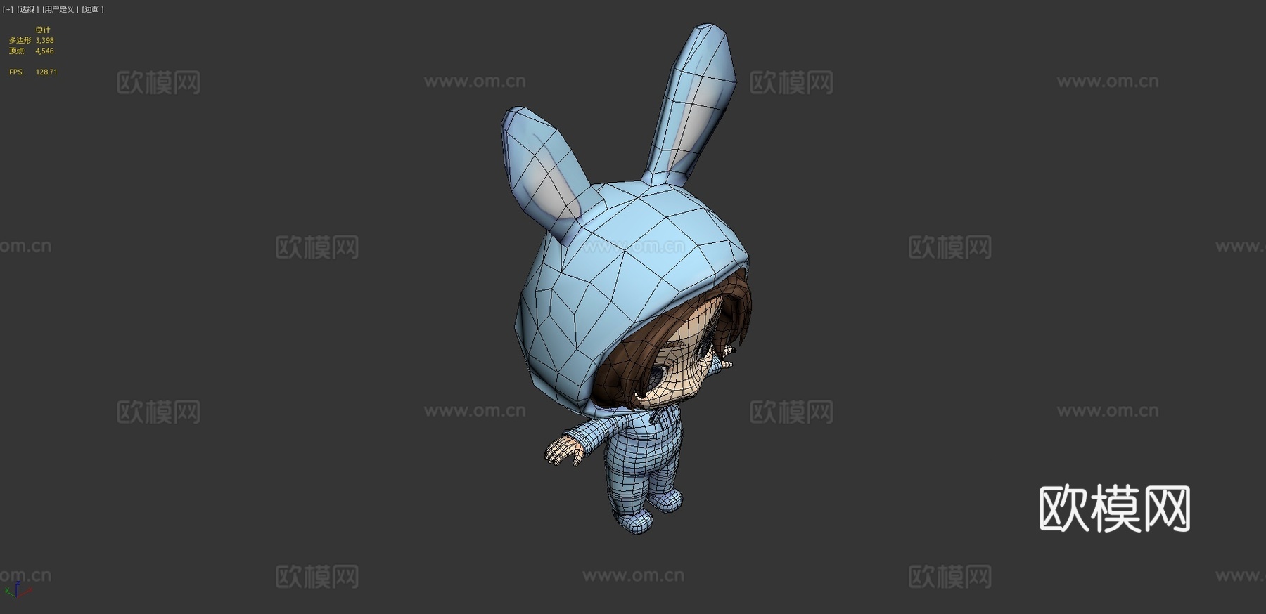 兔子萌妹3d模型
