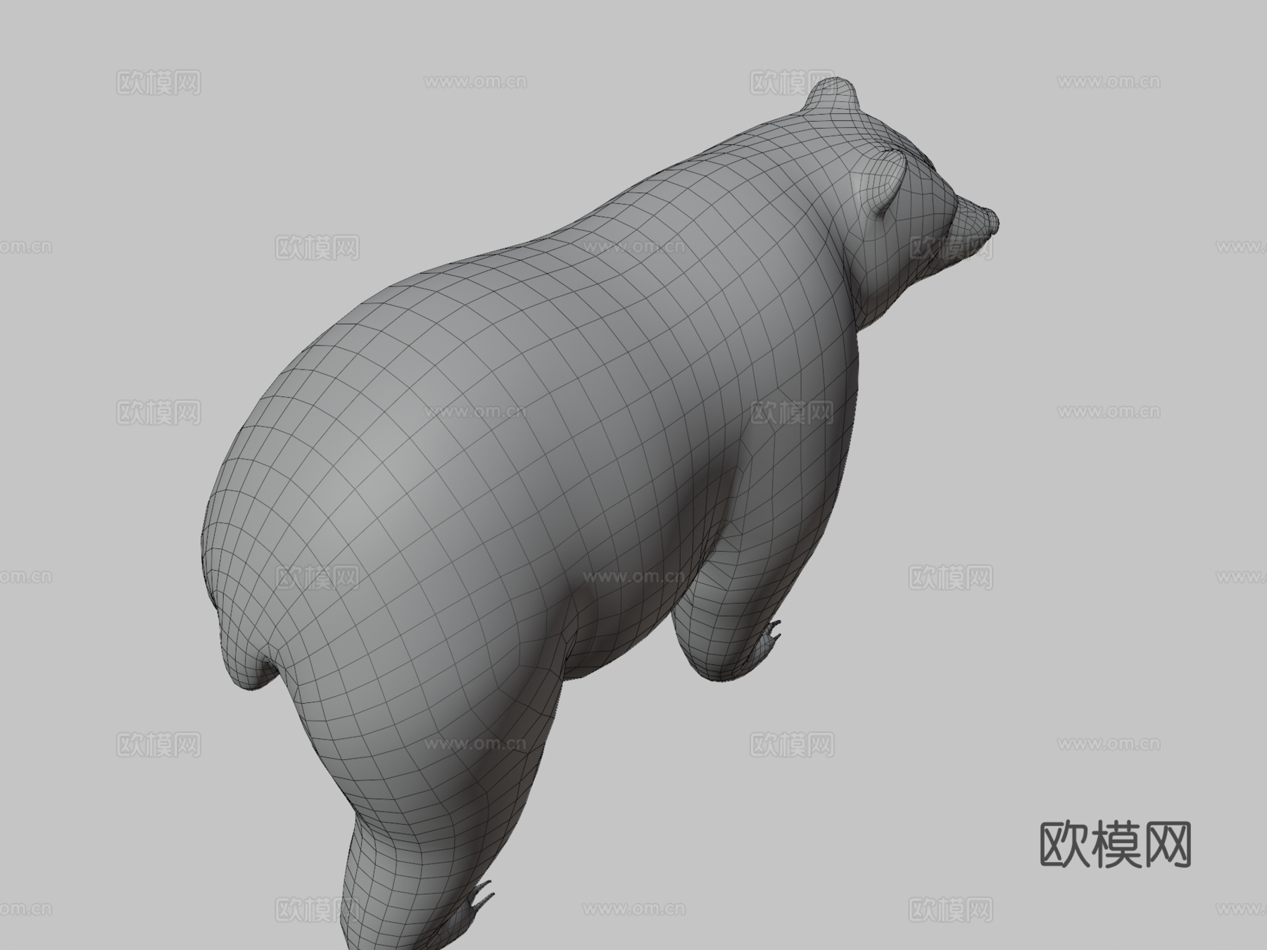 熊3d模型
