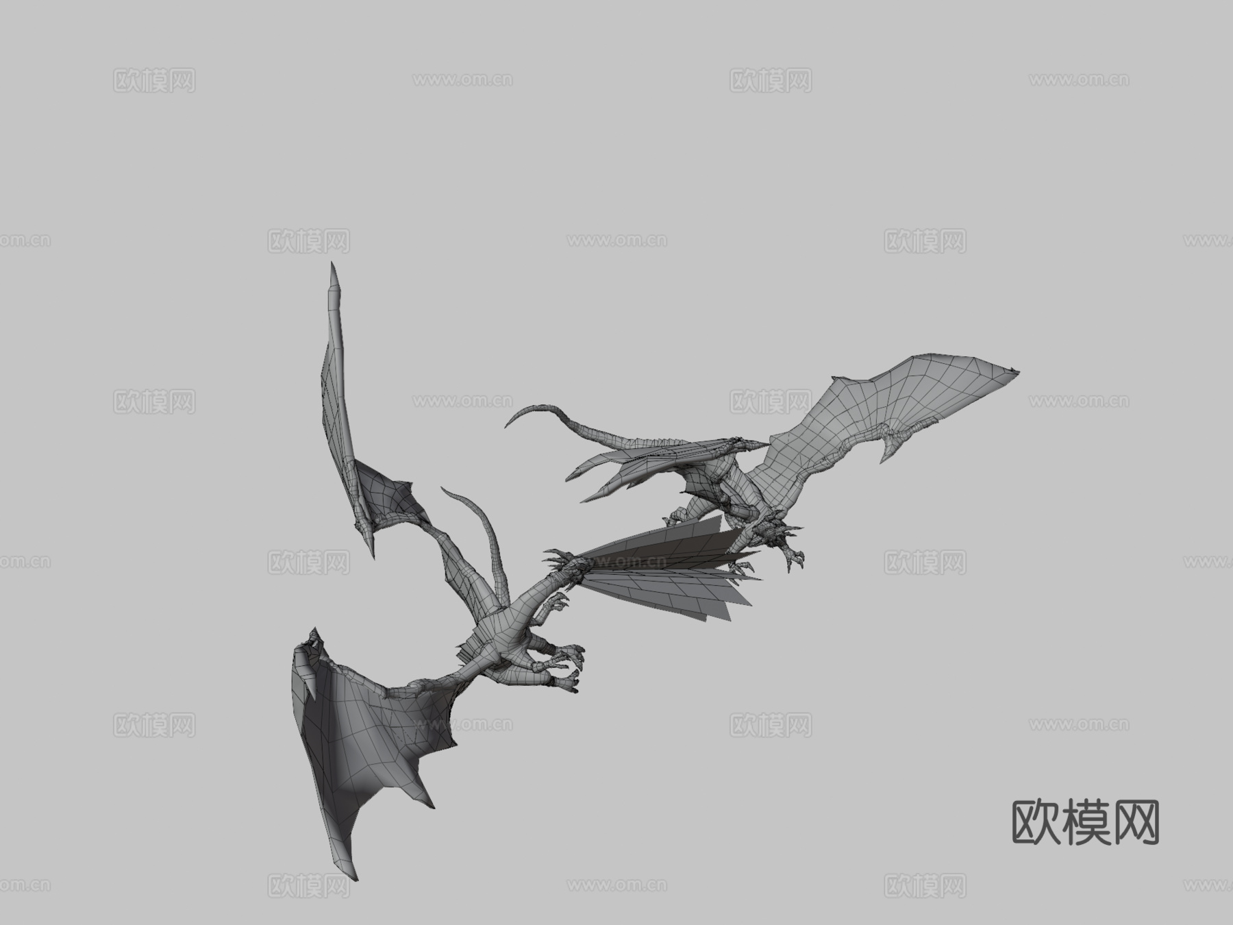 杂鱼火龙3d模型