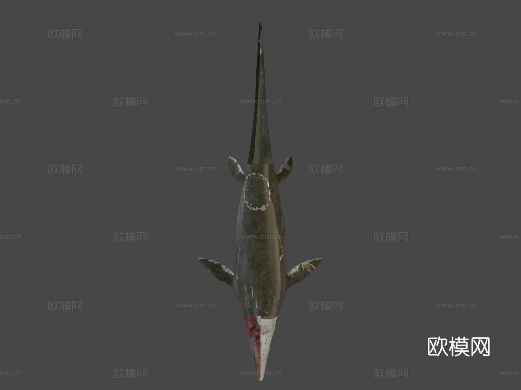 鱼龙3d模型