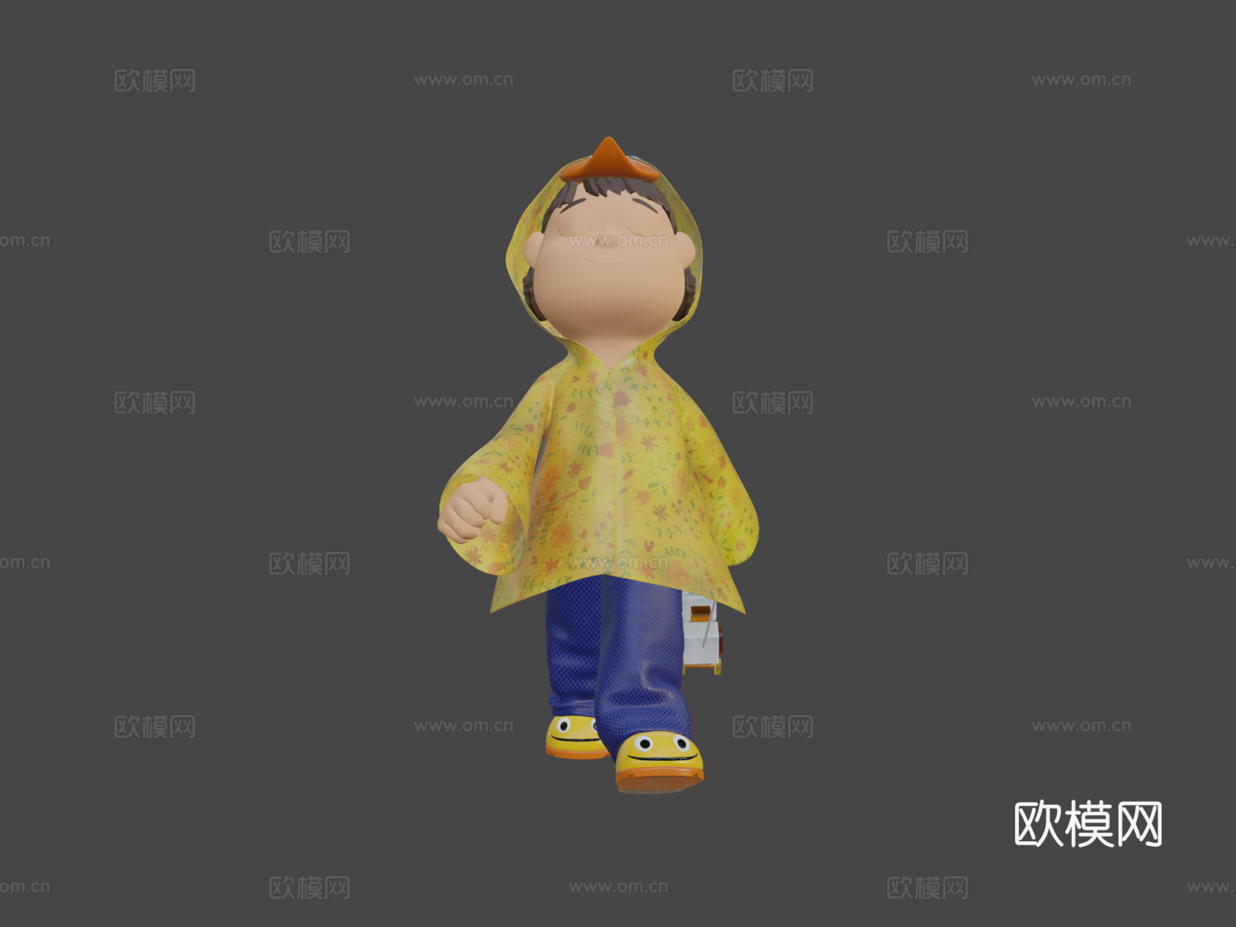鸭子跟随姿态3d模型