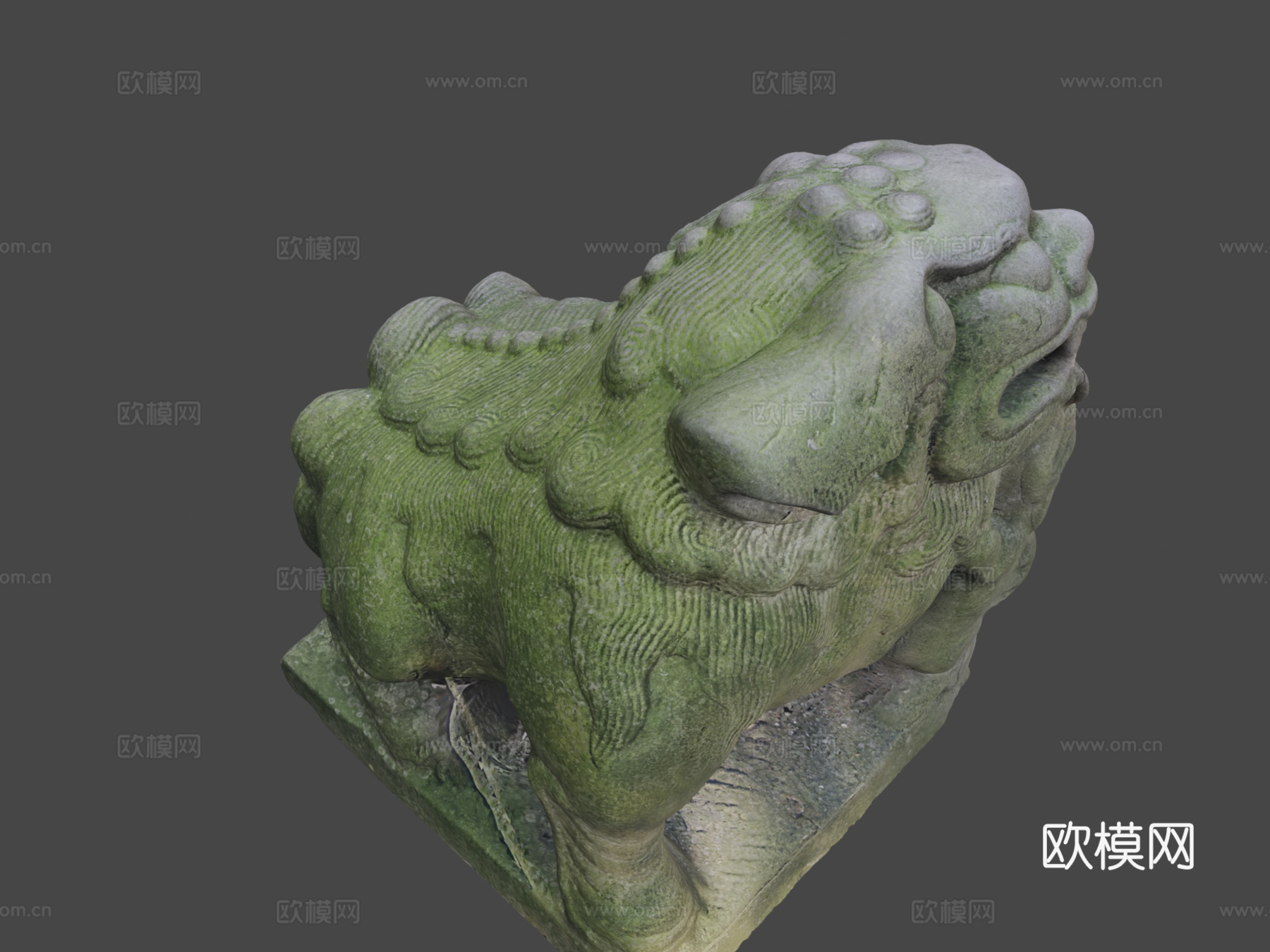 雕像-寺庙风狮3d模型