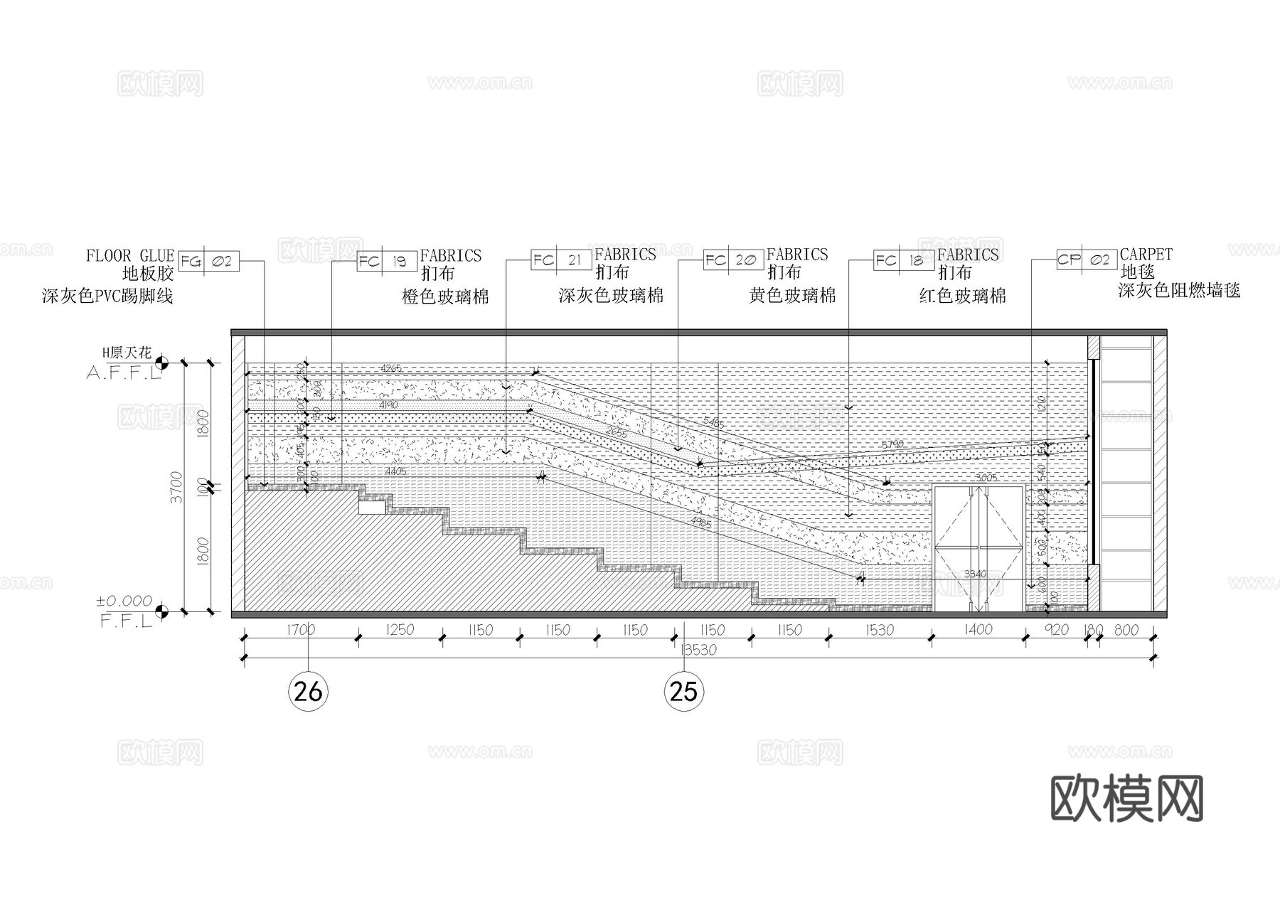 3套影厅施工图cad施工图