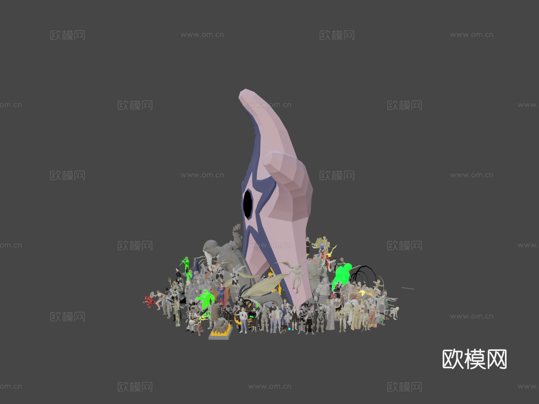 DCEU角色拼贴3d模型