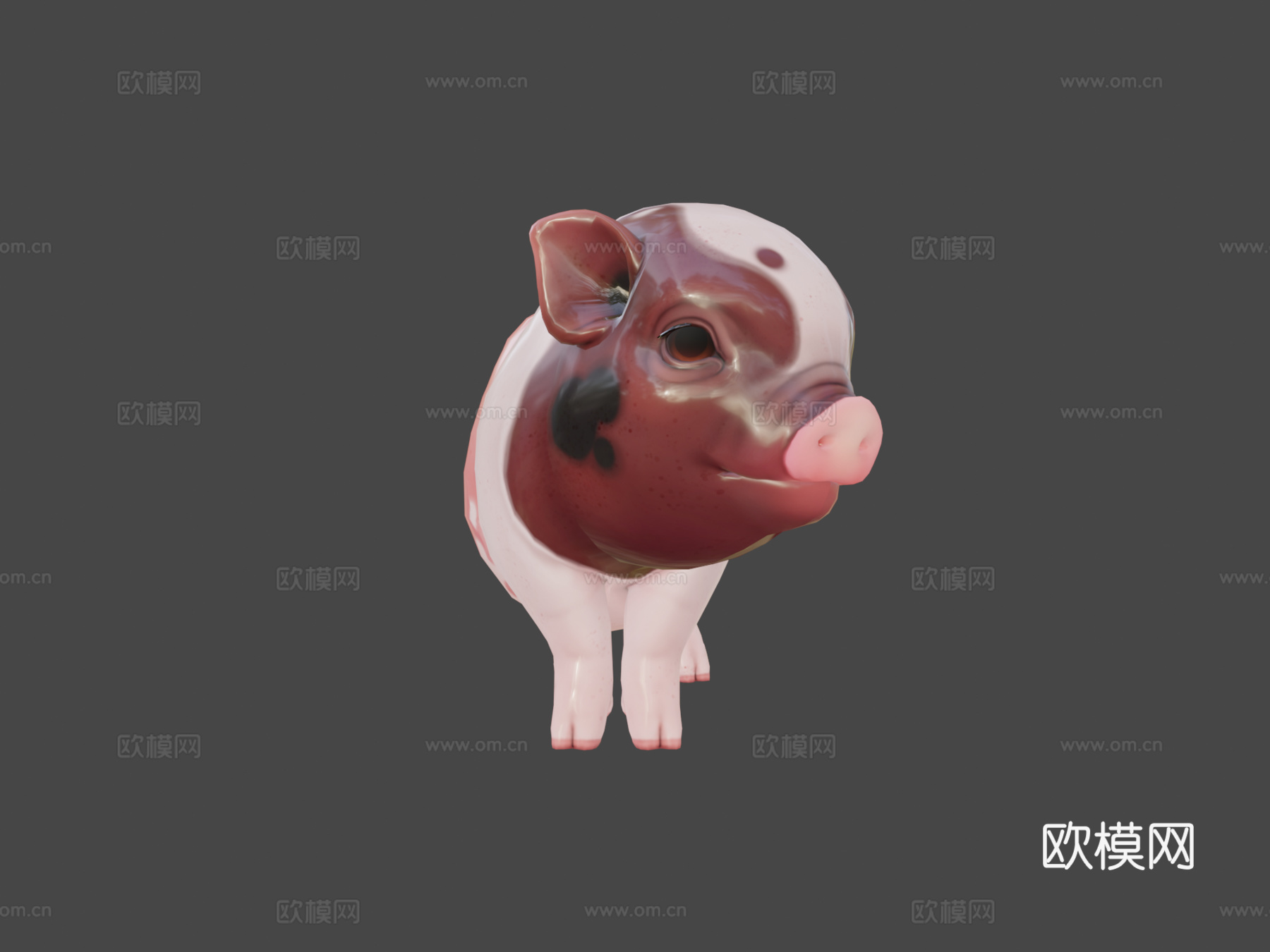 迷你小猪3d模型