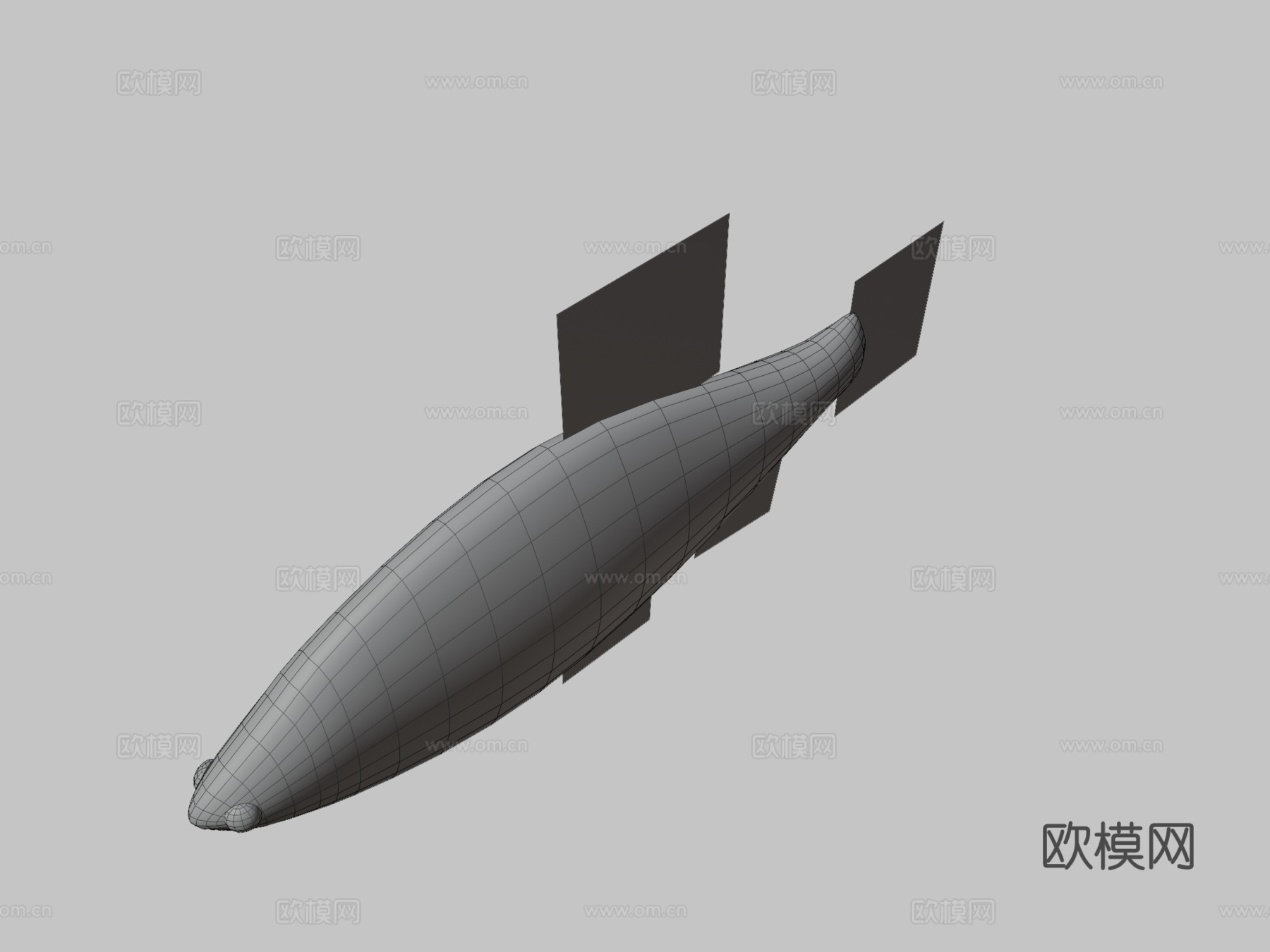 红鳍鱼3d模型