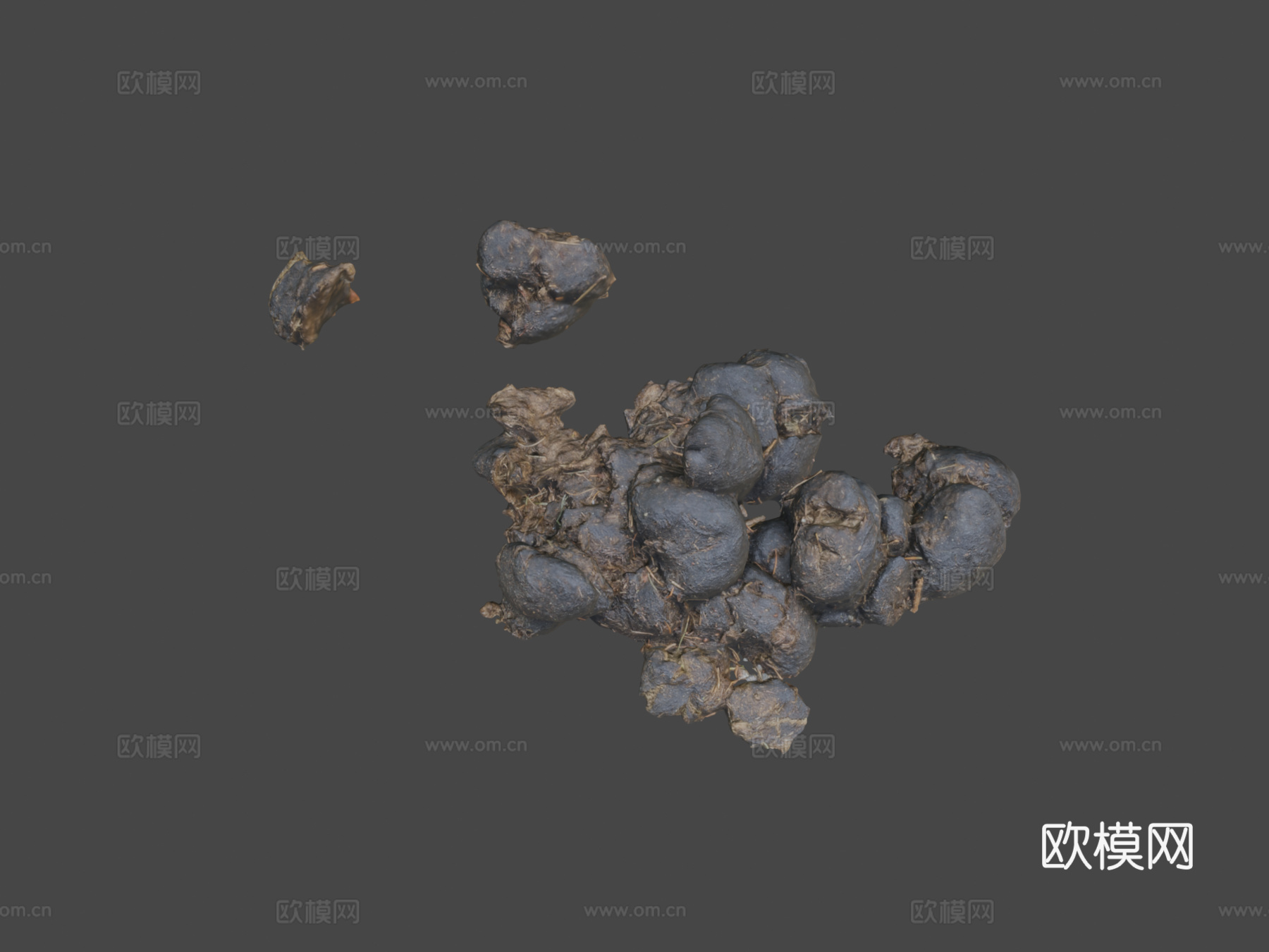 马粪堆扫描3d模型