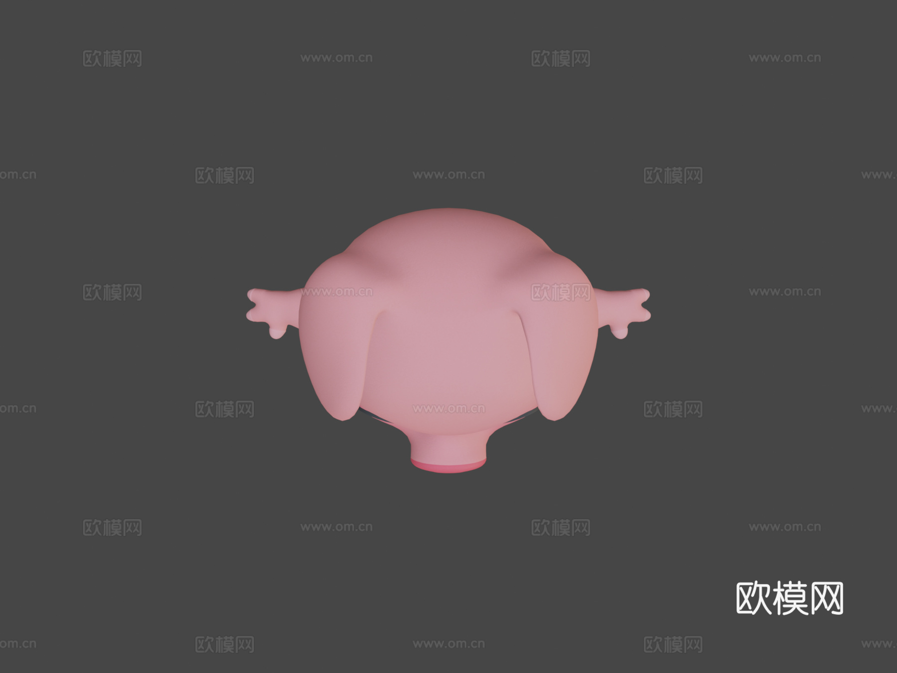 资产-卡通-动物-猪-绑定3D模型3d模型