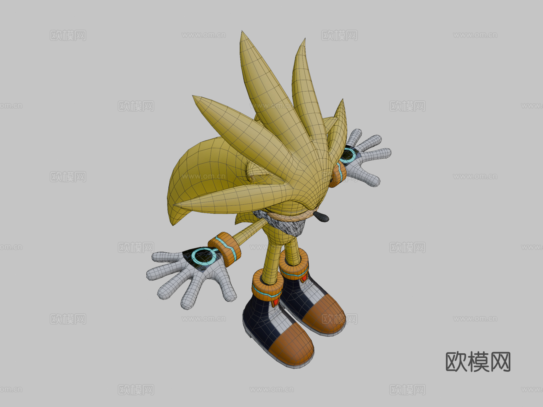 超级银色刺猬3d模型