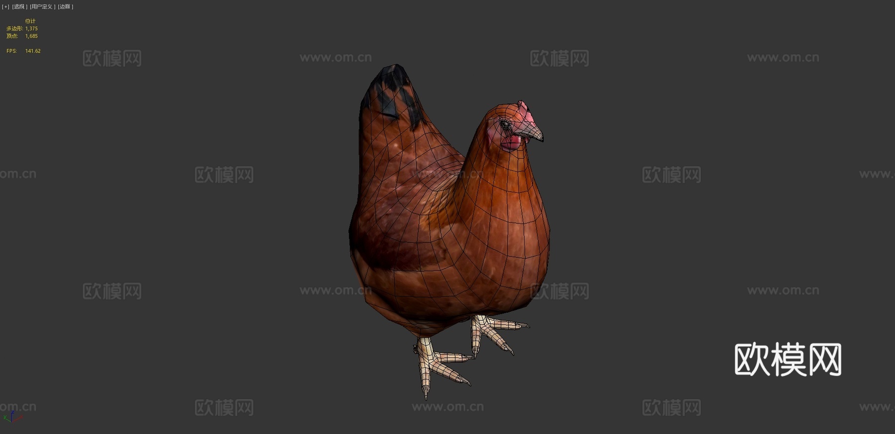 鸡3d模型