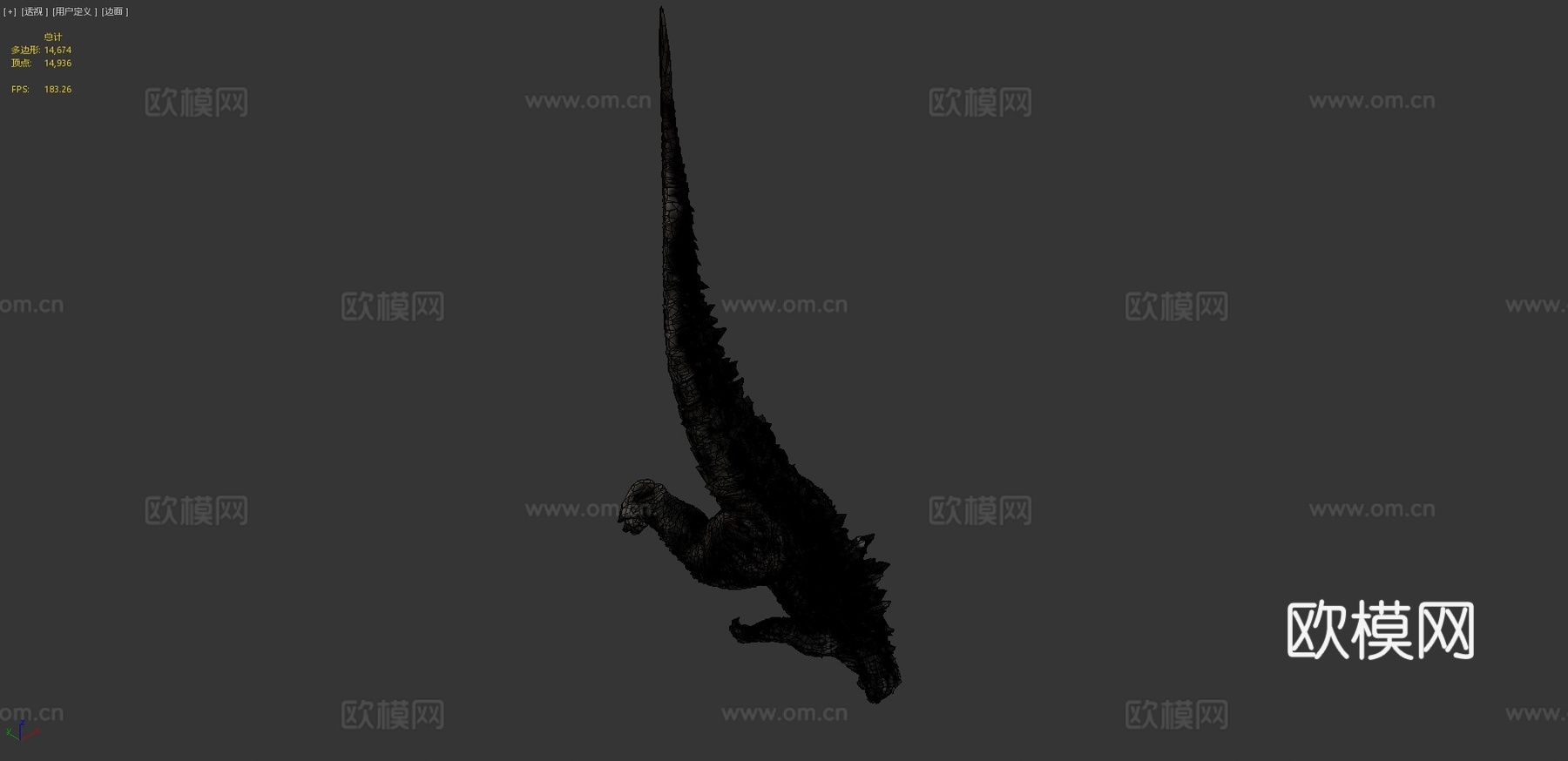 哥斯拉2014哥斯拉PS43d模型