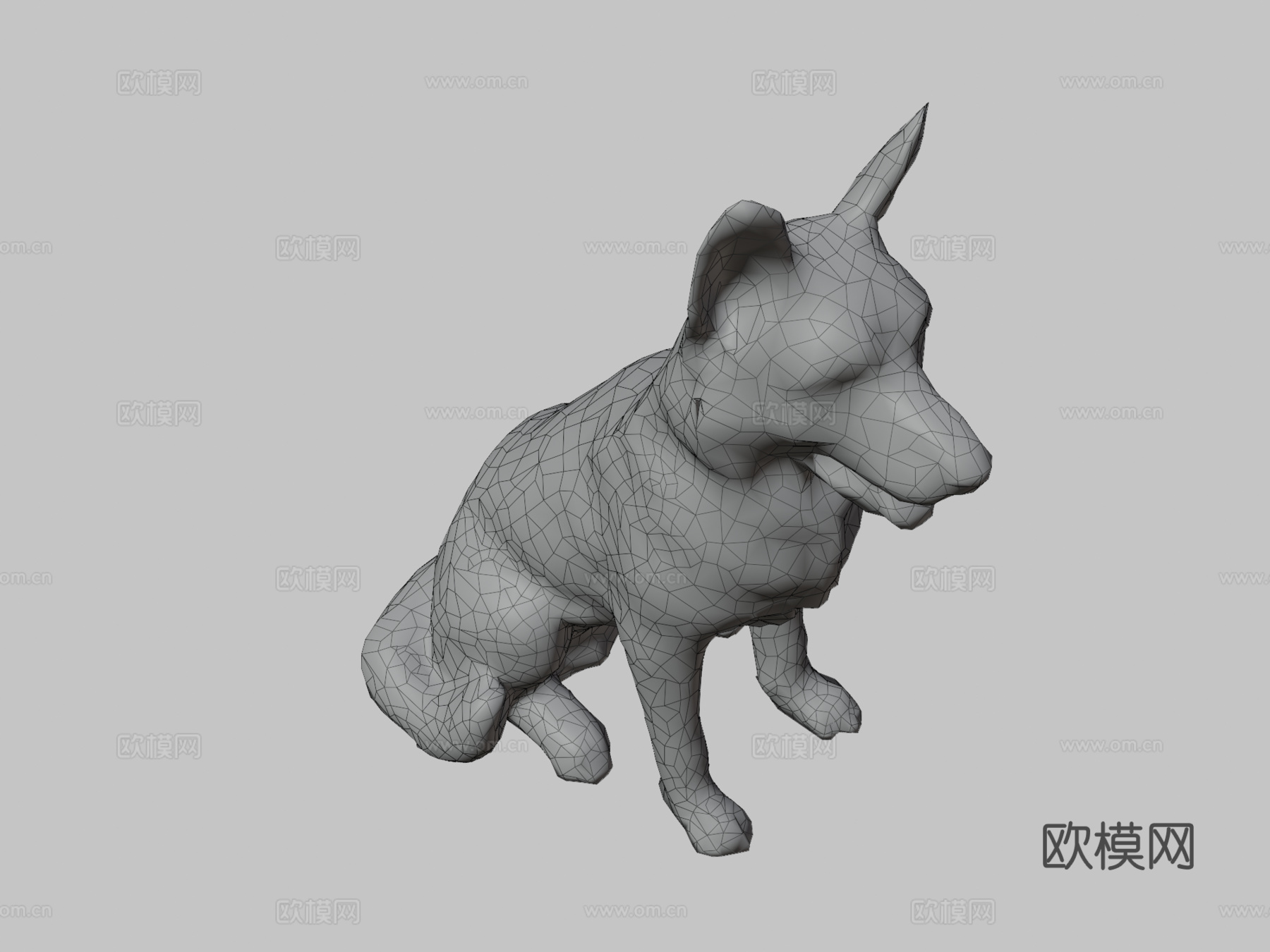 德国牧羊犬3d模型