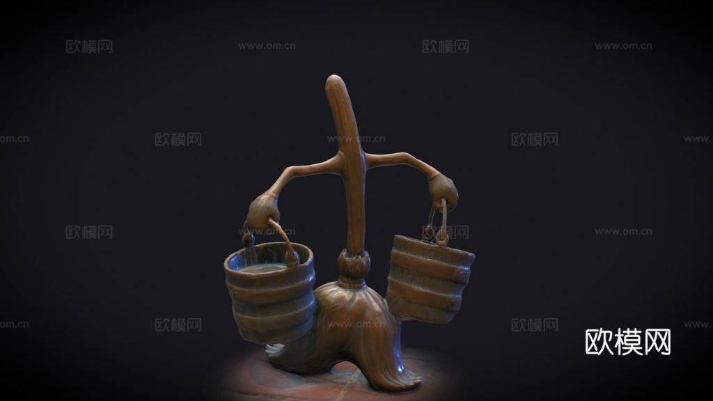 幻想曲魔法扫帚3d模型
