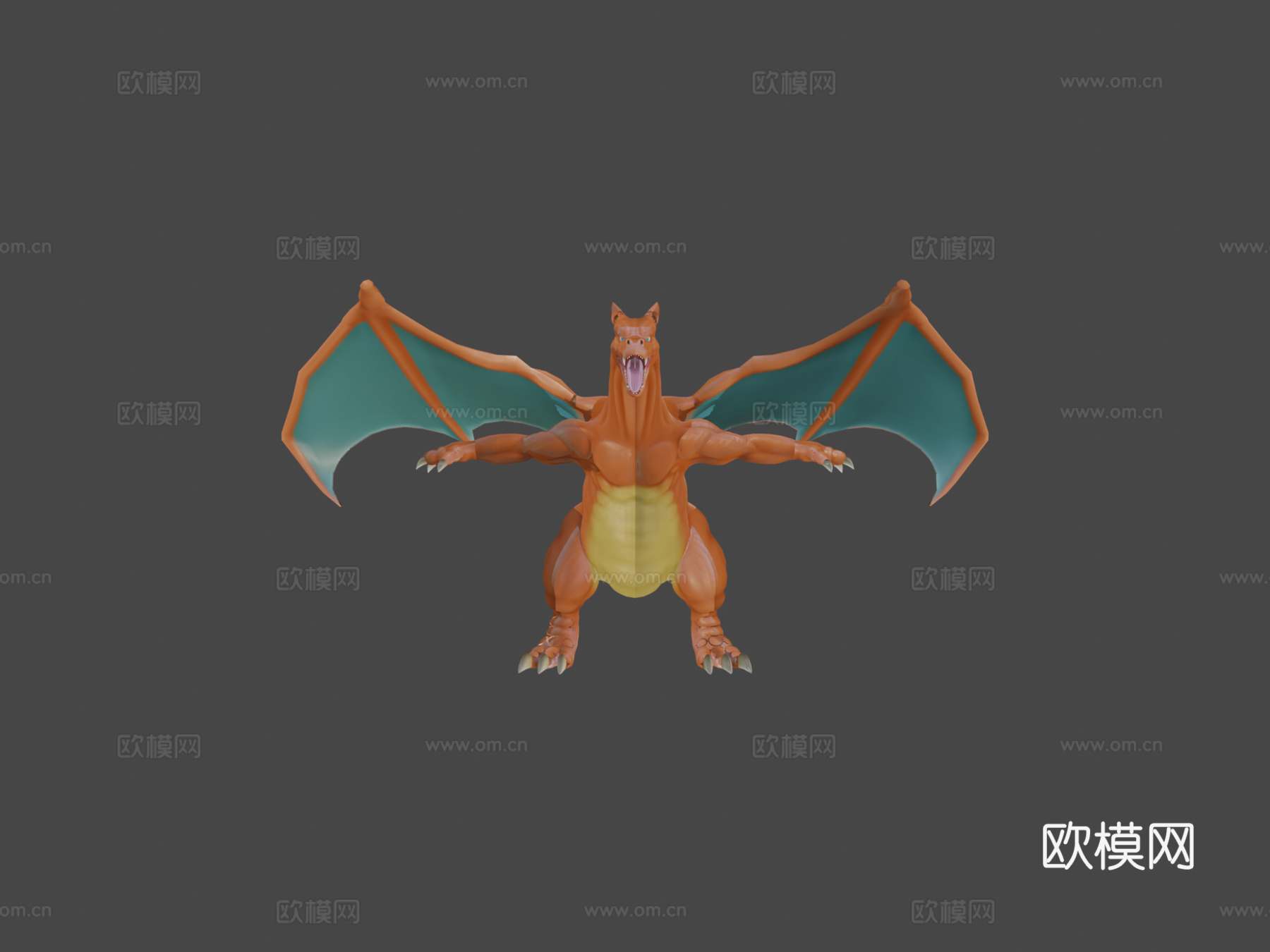 风格化龙3d模型