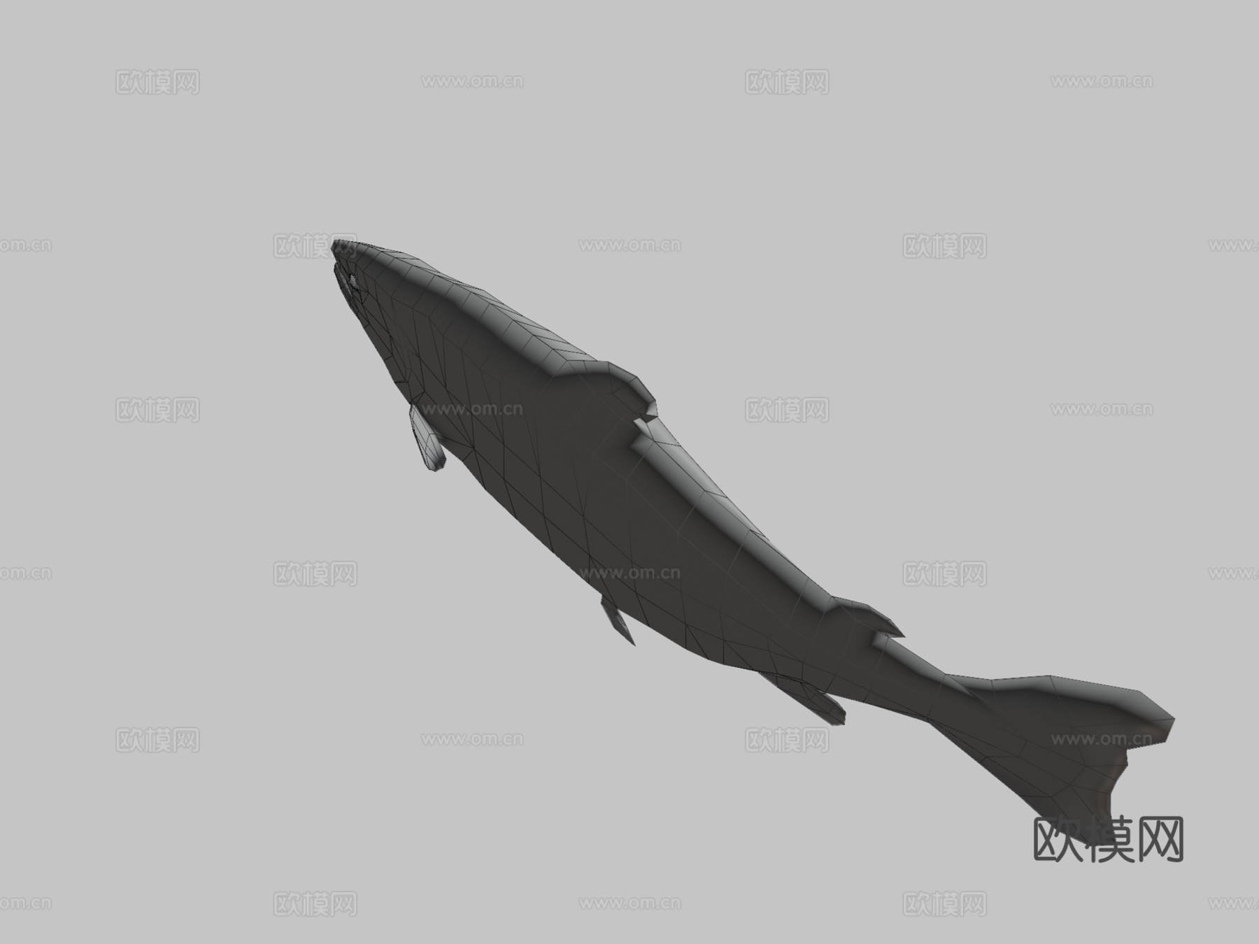 鲑鱼[低多边形]3d模型