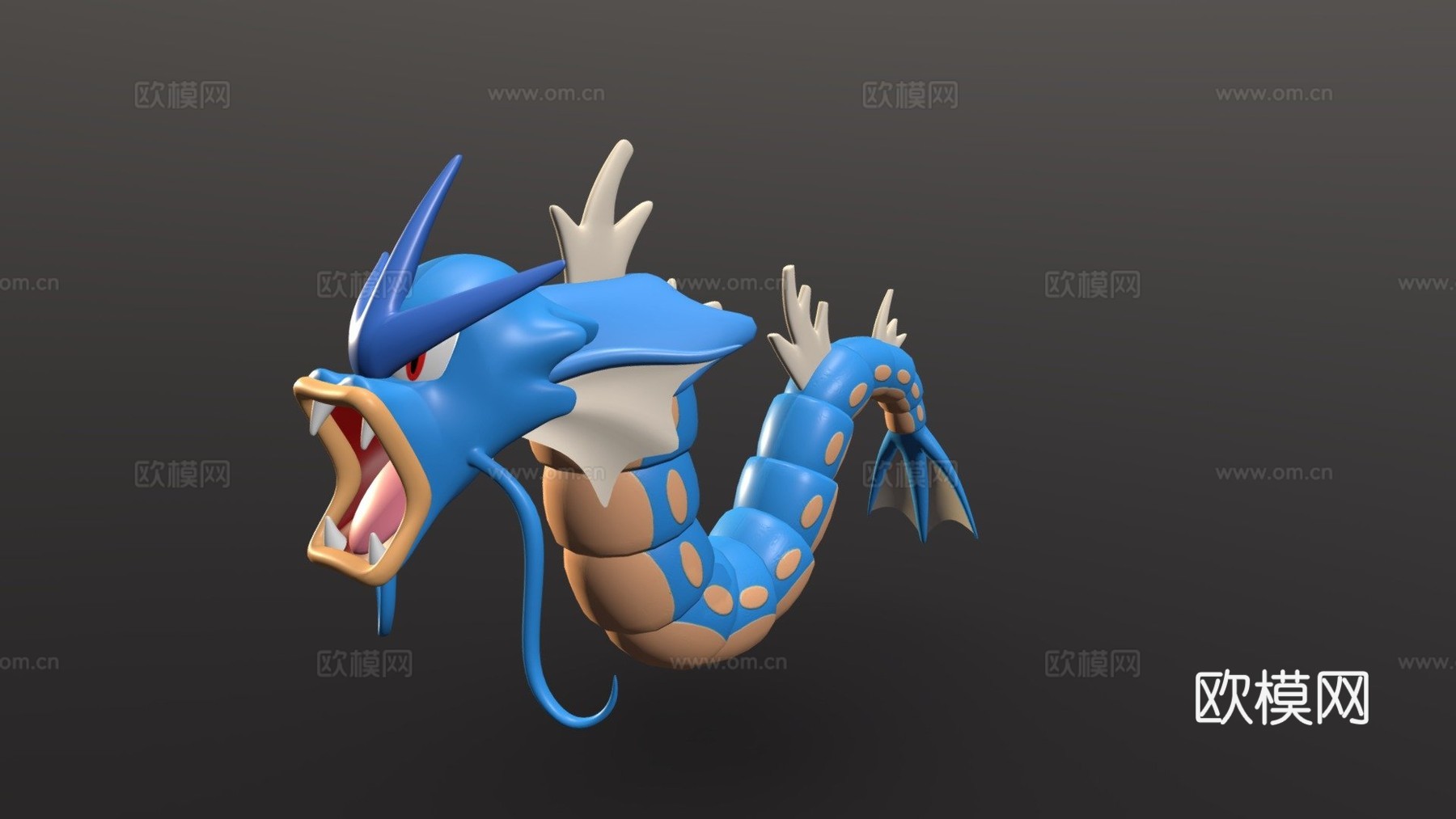 暴鲤龙由斯塔姆制作3d模型