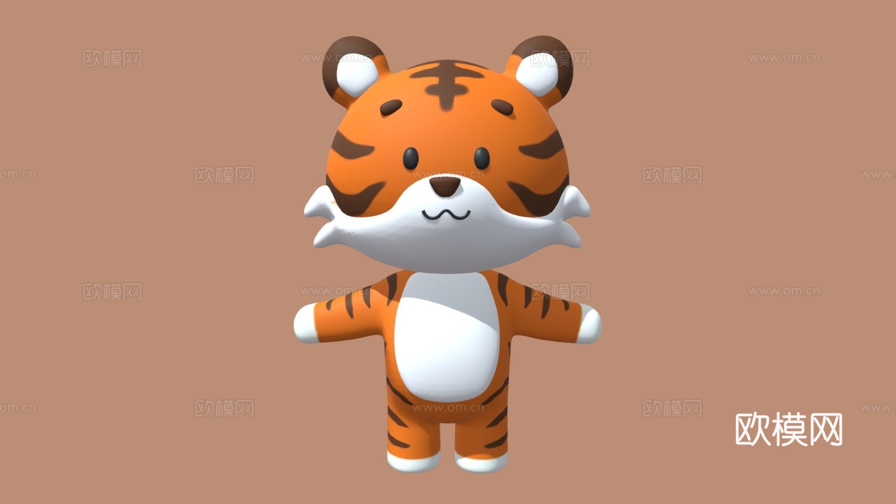 老虎角色3d模型