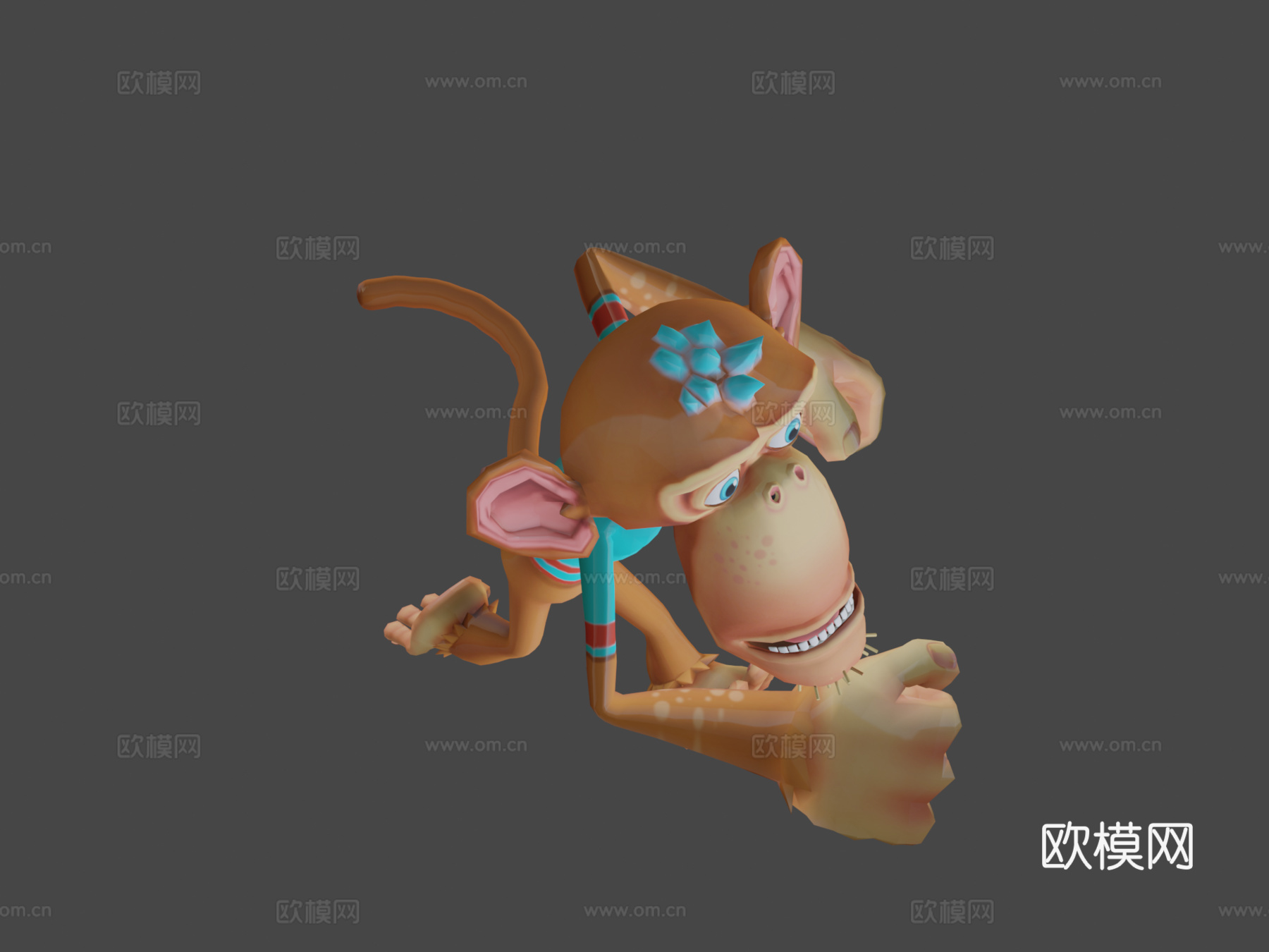 猴子低多边形3d模型