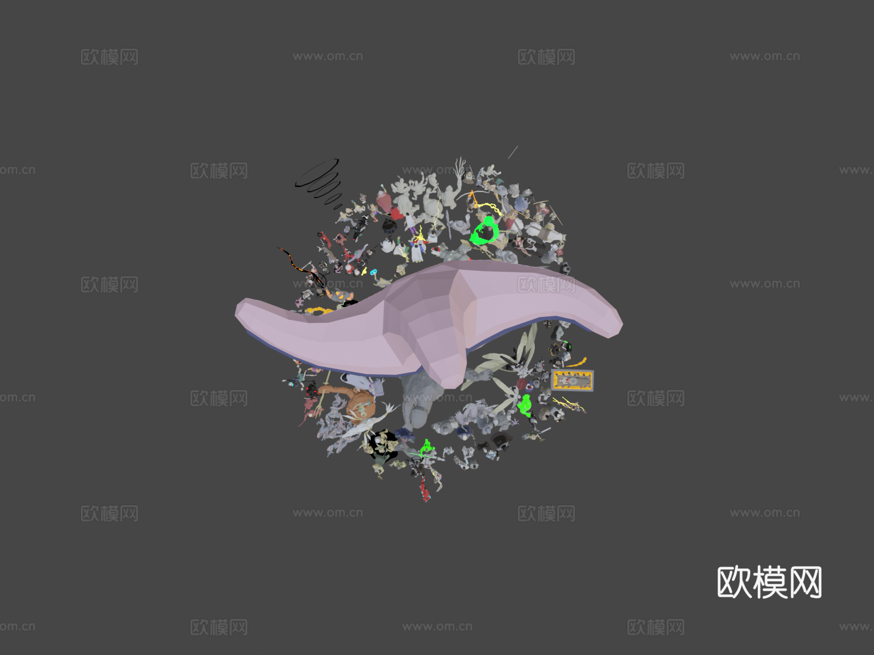 DCEU角色拼贴3d模型