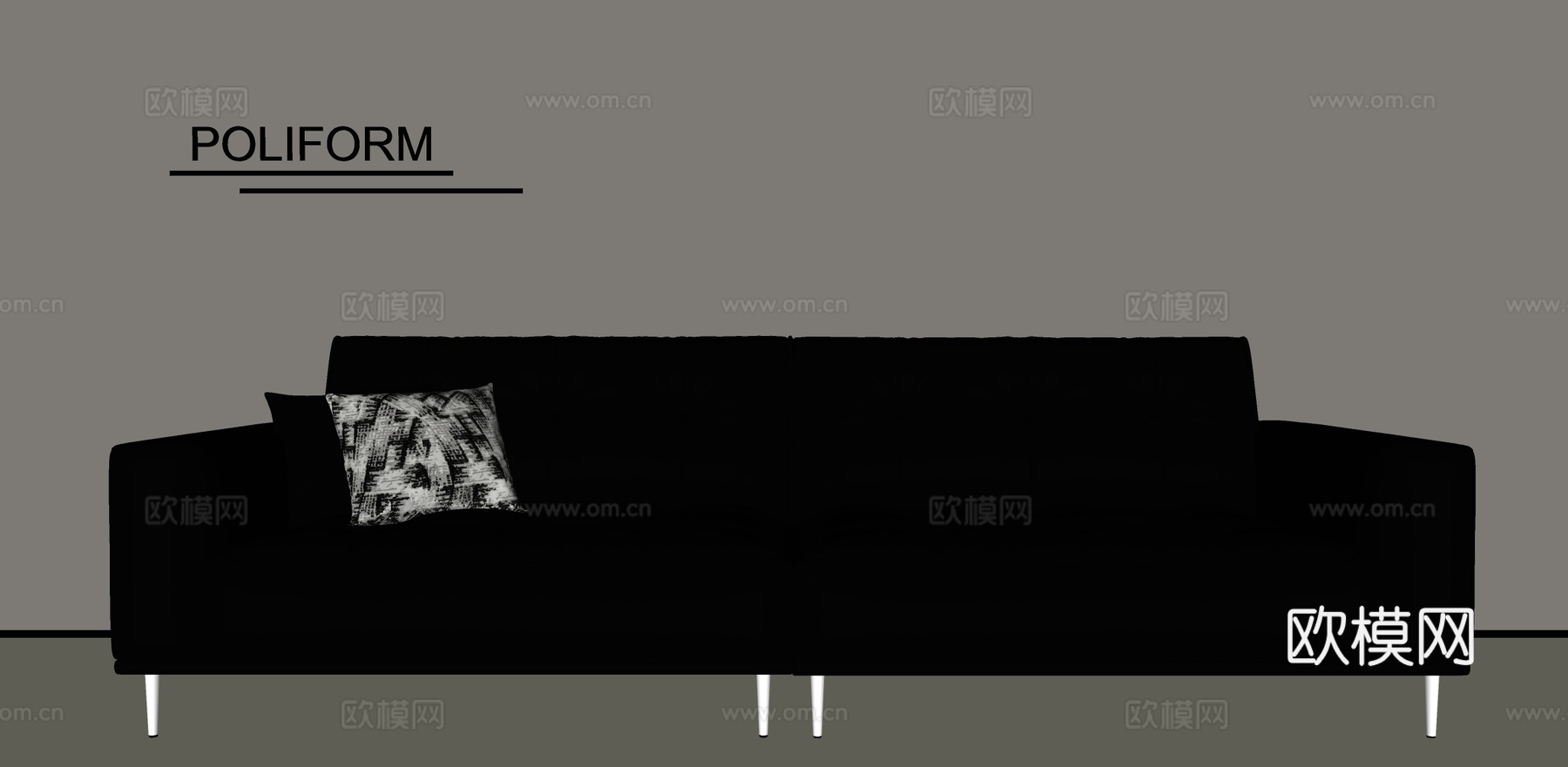 皮沙发su模型