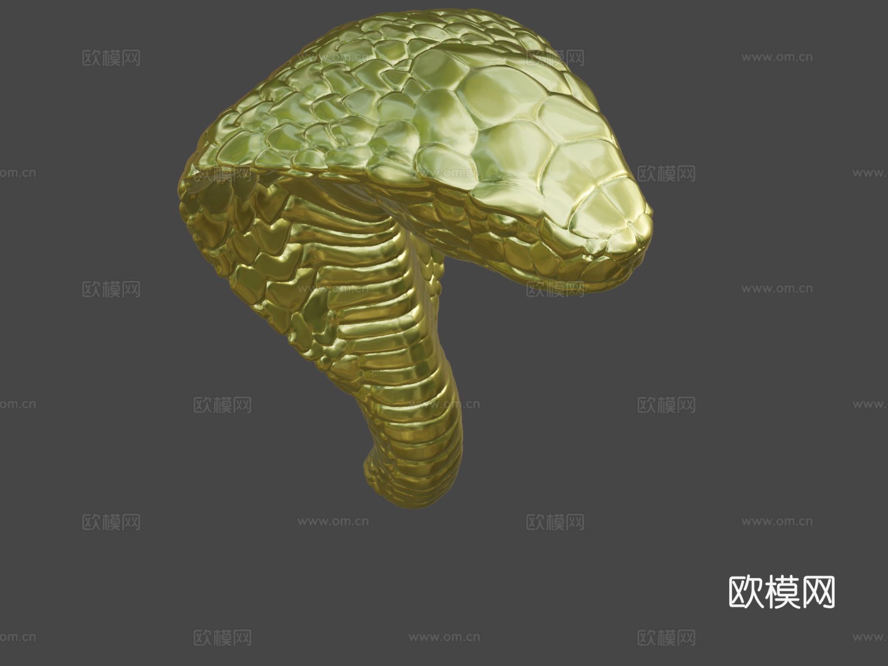 金蛇雕像3d模型