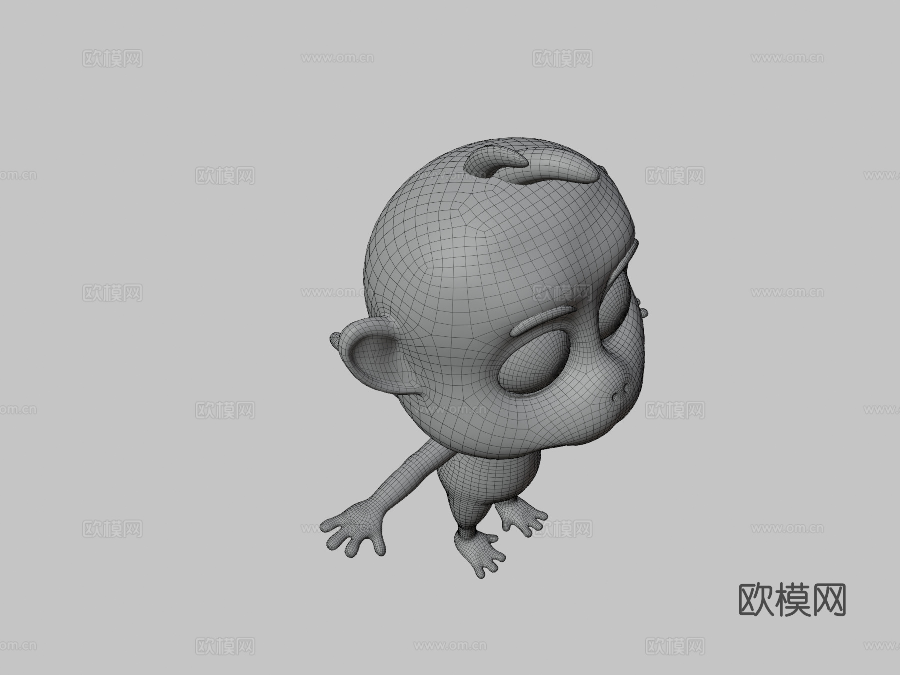 资产 - 卡通 - 动物 - 猴子 - 绑定3D3d模型