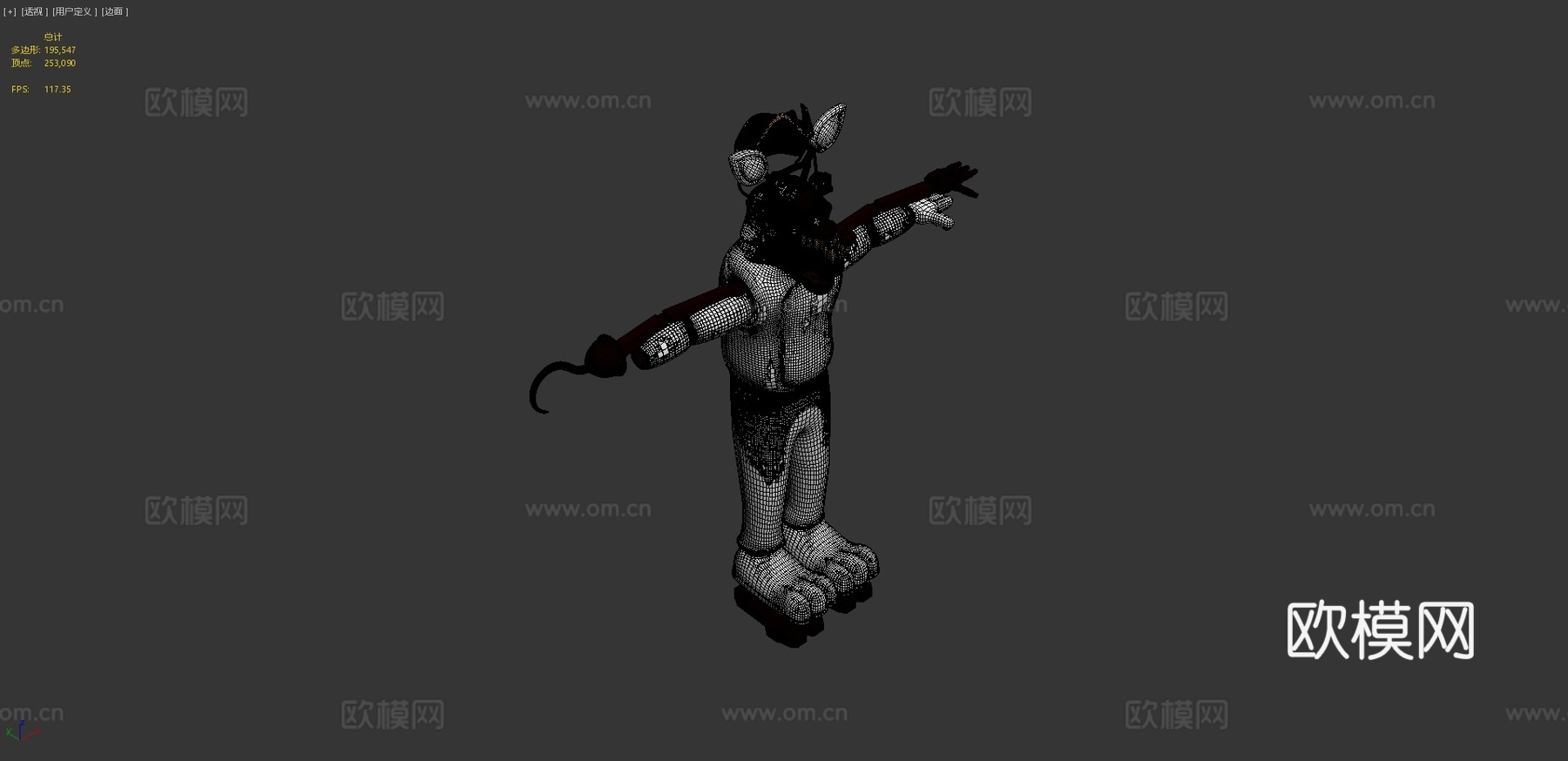 复古狐狸巴廷顿模型3d模型