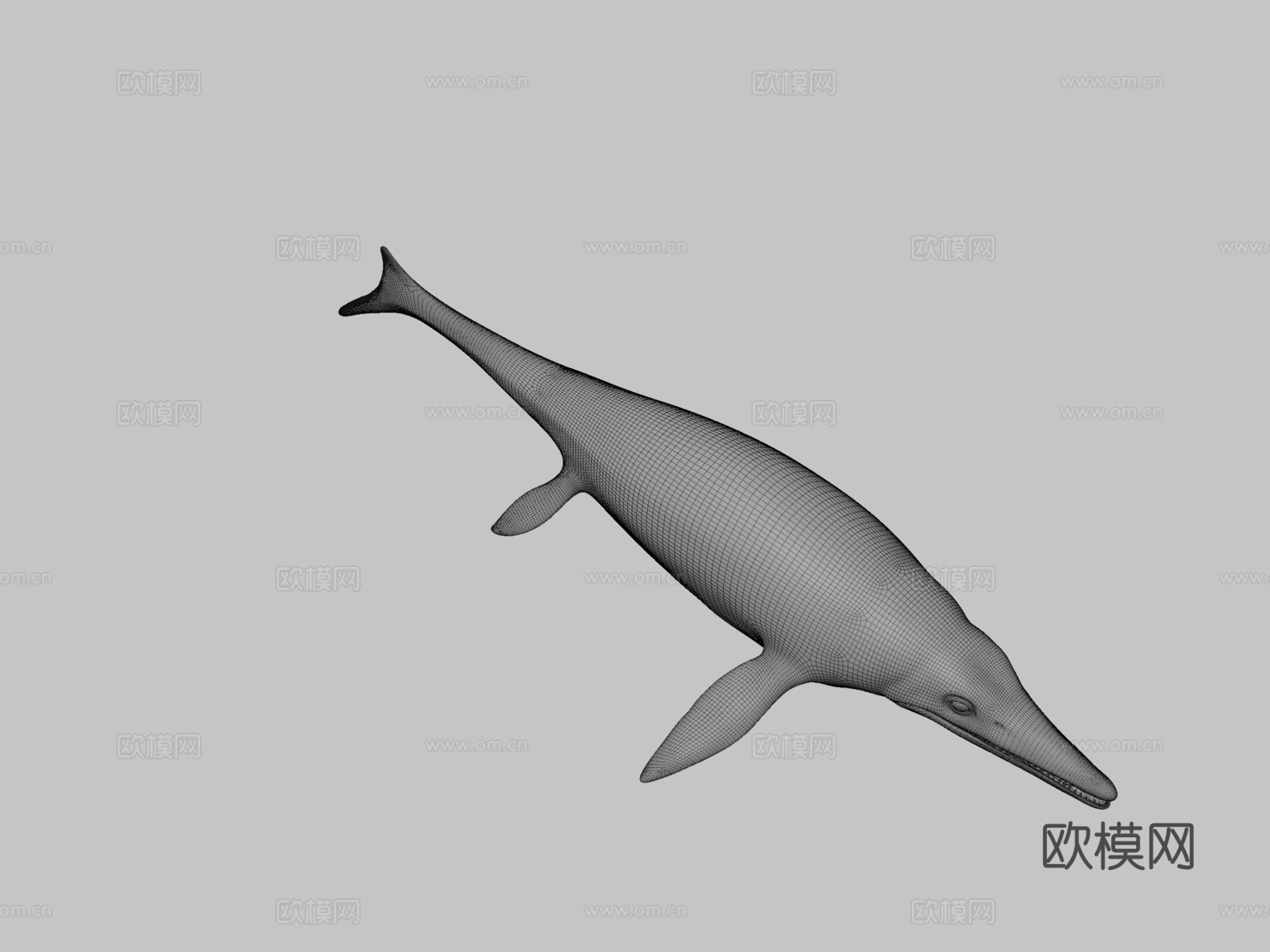 鱼龙3d模型