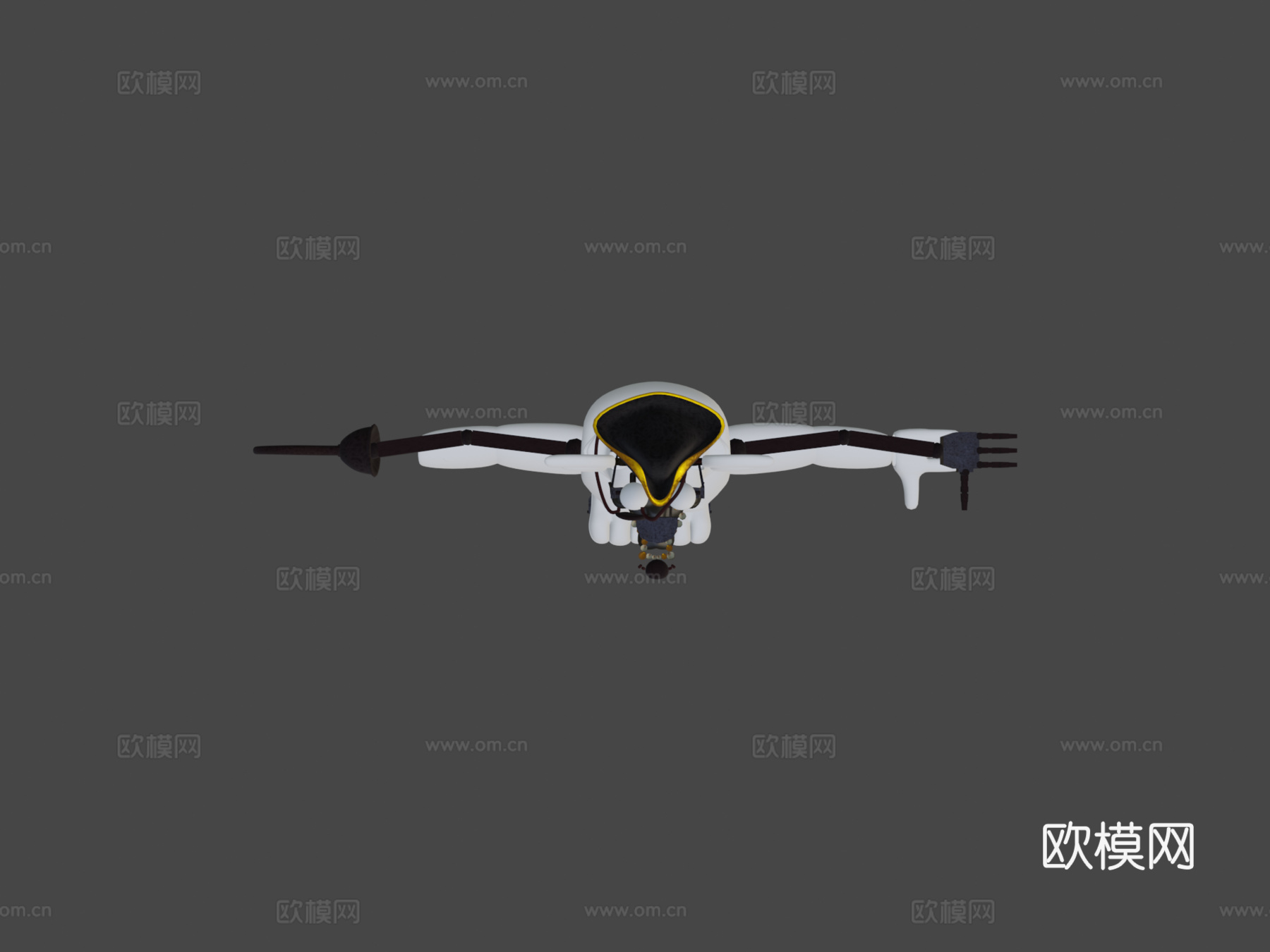 复古狐狸巴廷顿模型3d模型