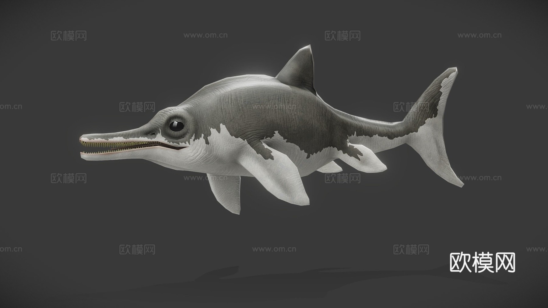 鱼龙3d模型