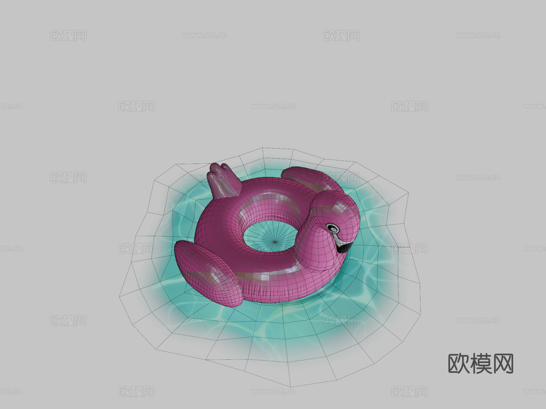 充气火烈鸟3d模型