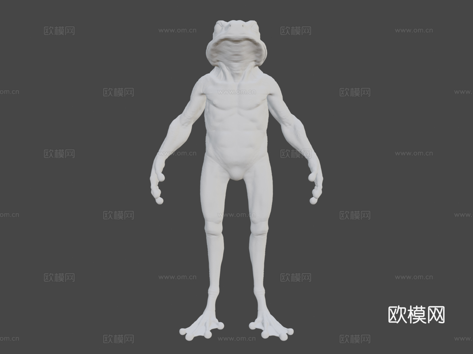 青蛙人形生物3d模型