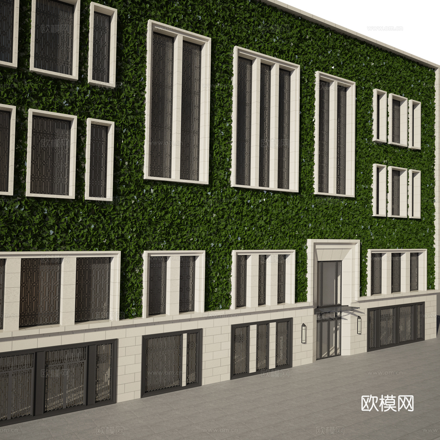 建筑外立面 外立面 窗户3d模型