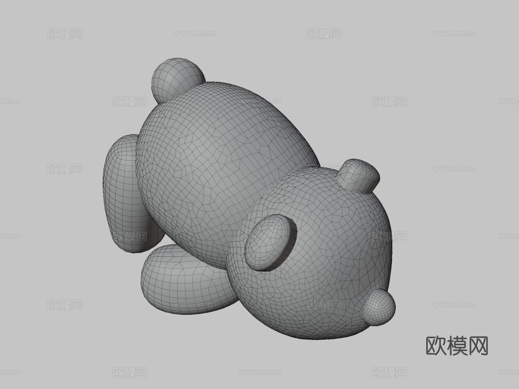 懒熊猫3d模型