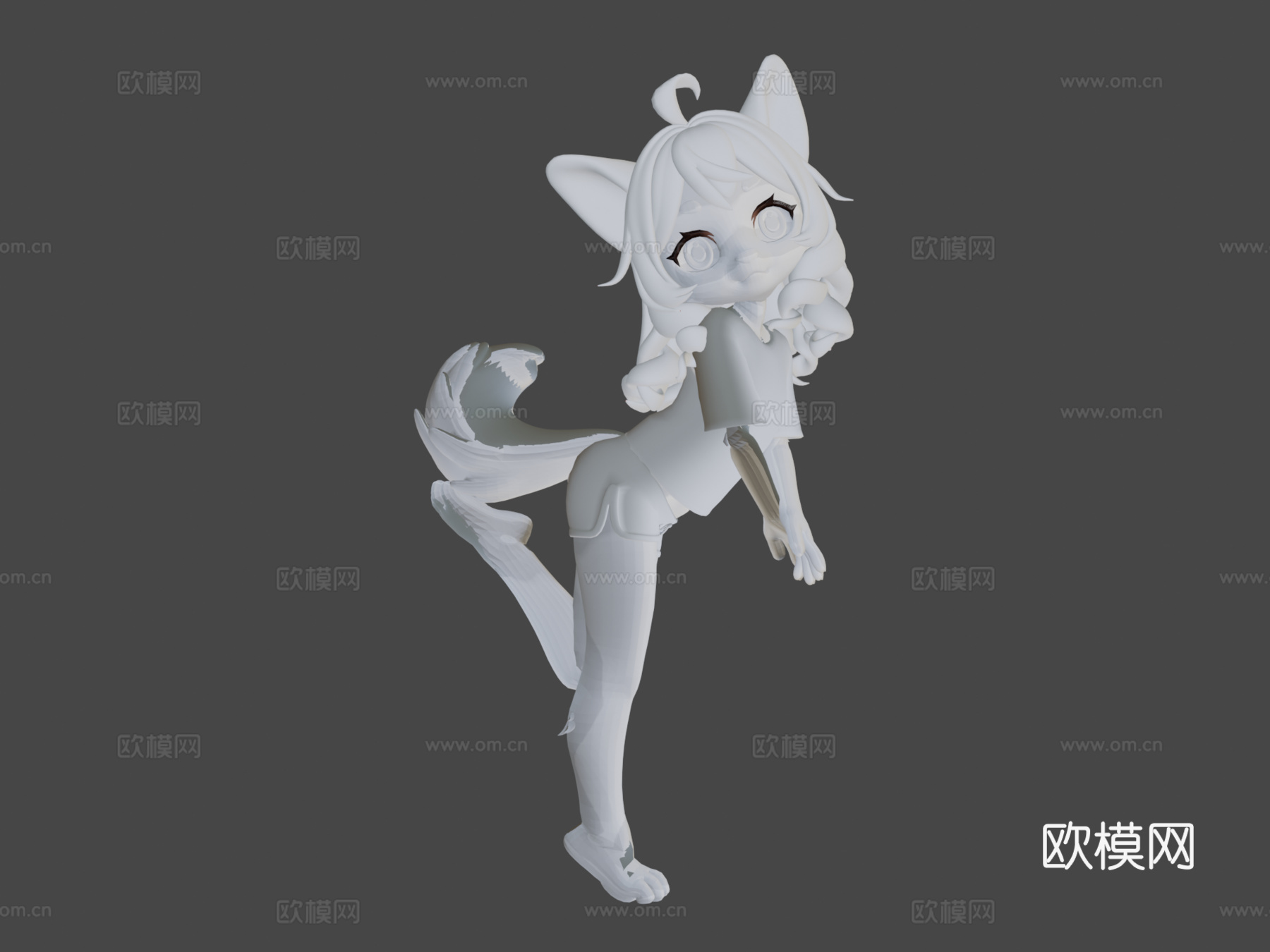 兽娘女孩3d模型