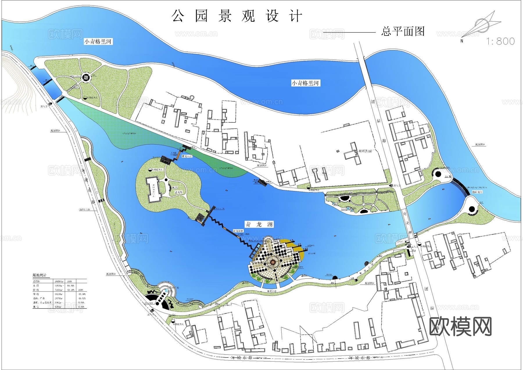 园林景观平面图cad施工图