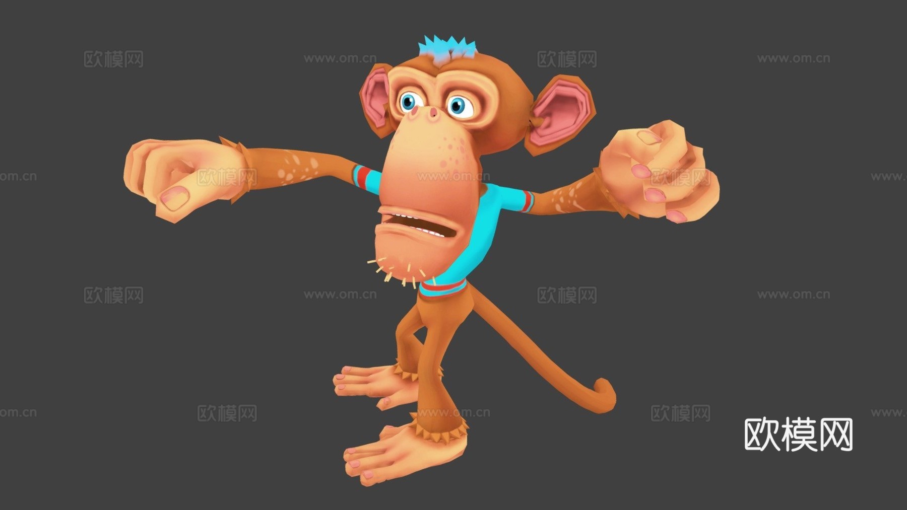 猴子低多边形3d模型