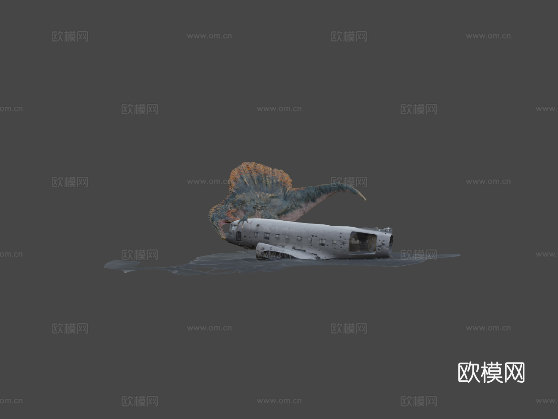 侏罗纪公园场景3d模型