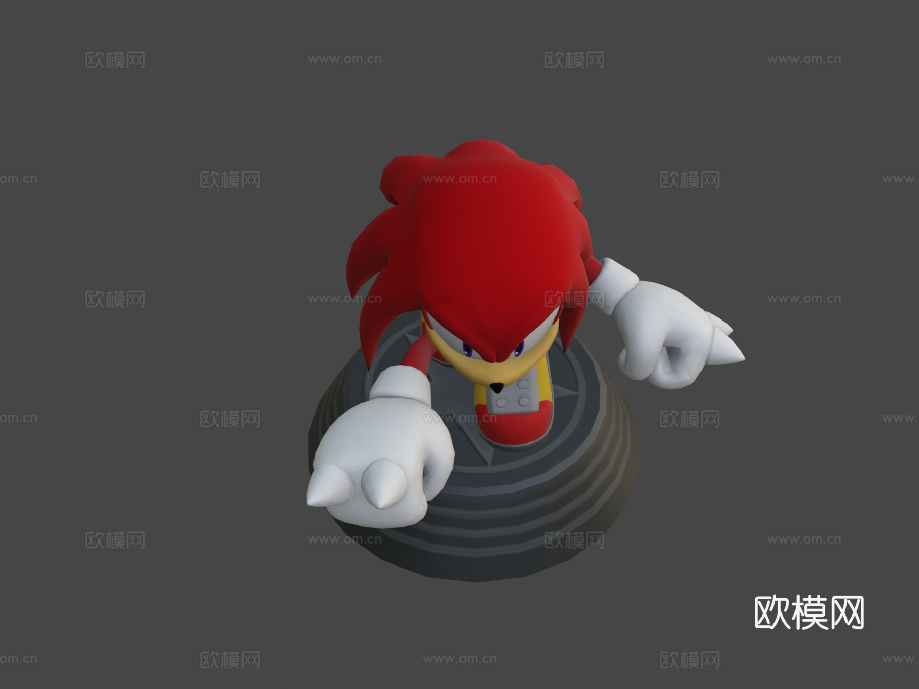 刺猬索尼克世代-针鼹纳克鲁斯雕像3d模型