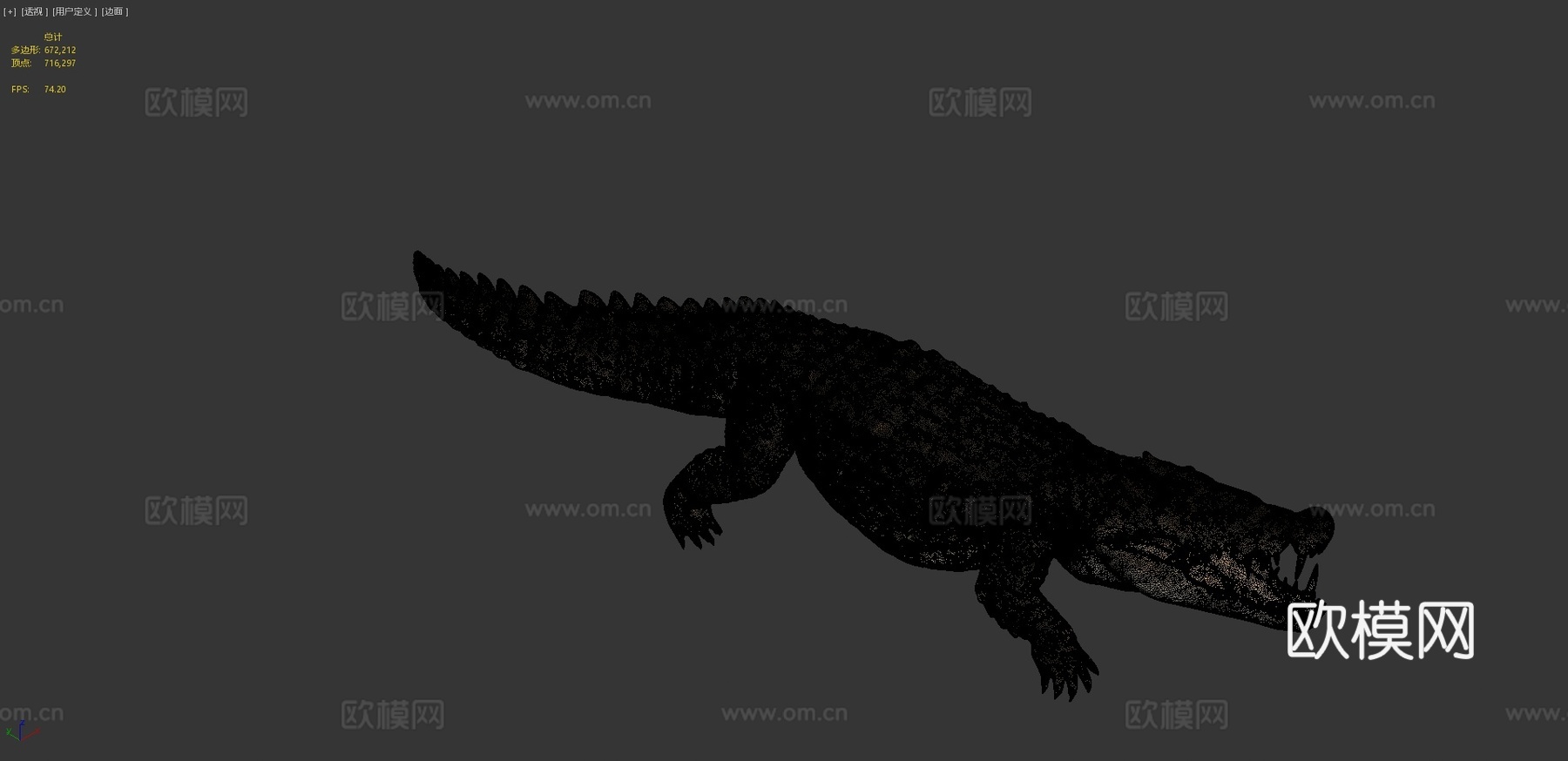 卡普罗鳄3d模型