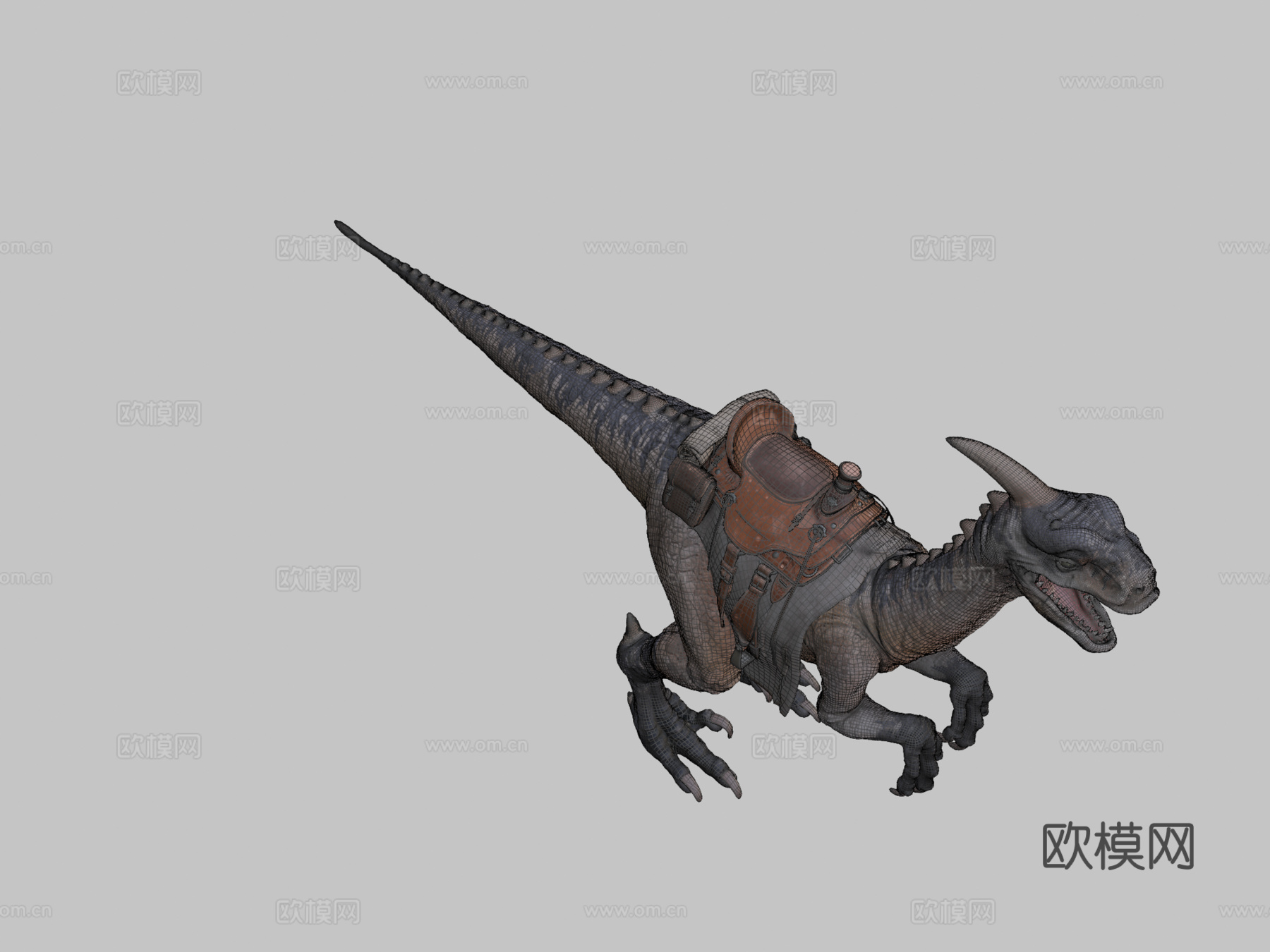 带鞍恐龙PBR模型3d模型