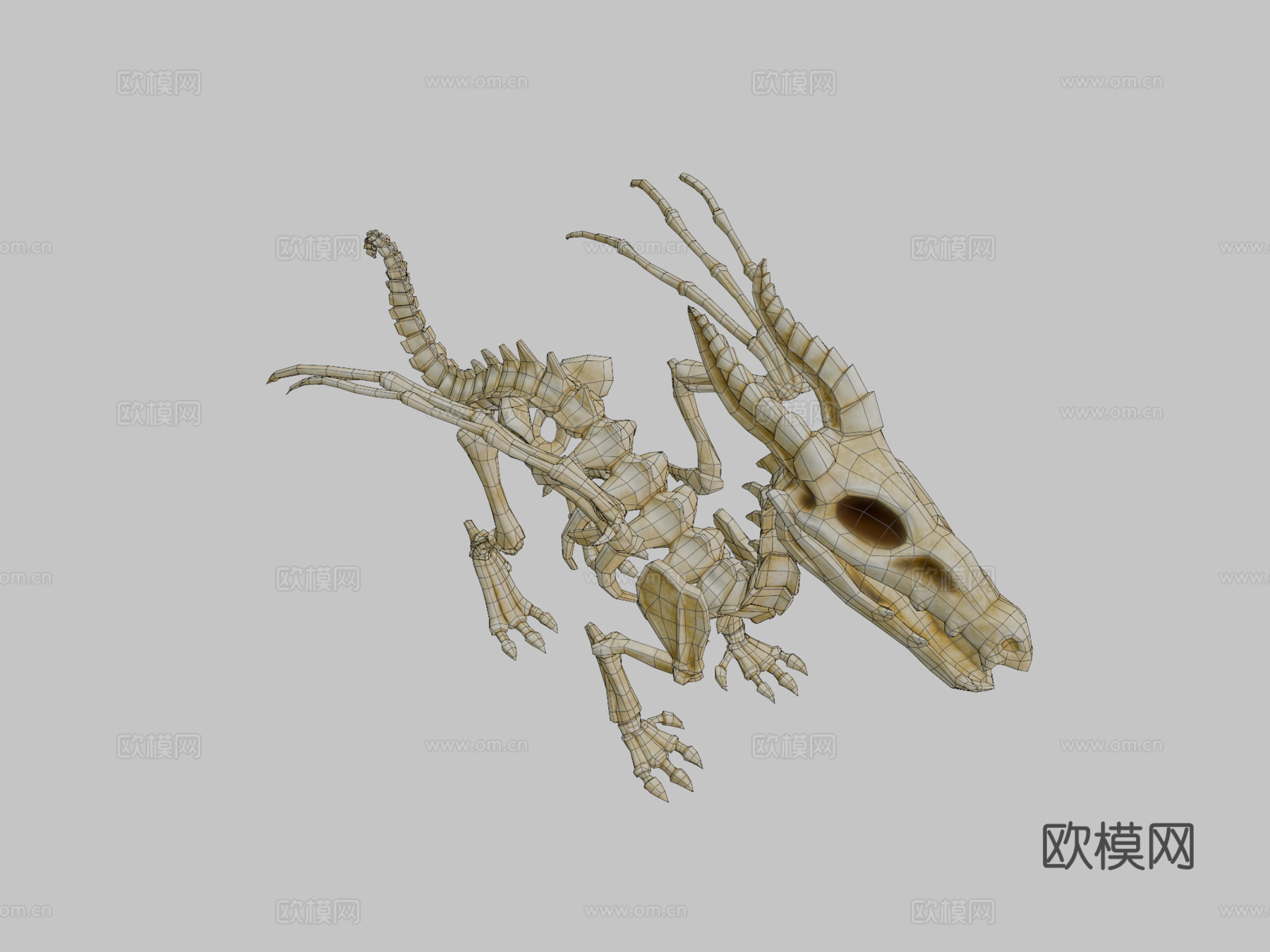 龙骨架3d模型