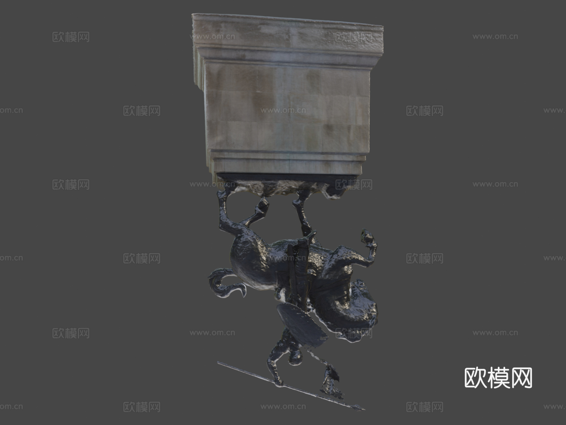 埃尔西德骑马雕像巴尔博亚公园SD3d模型