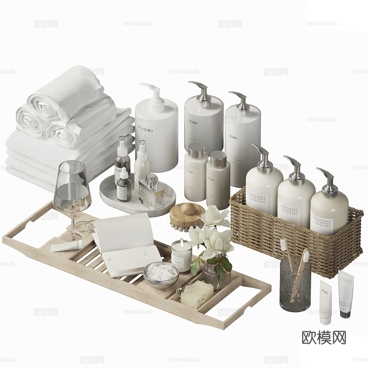 现代卫浴洗护用品3d模型